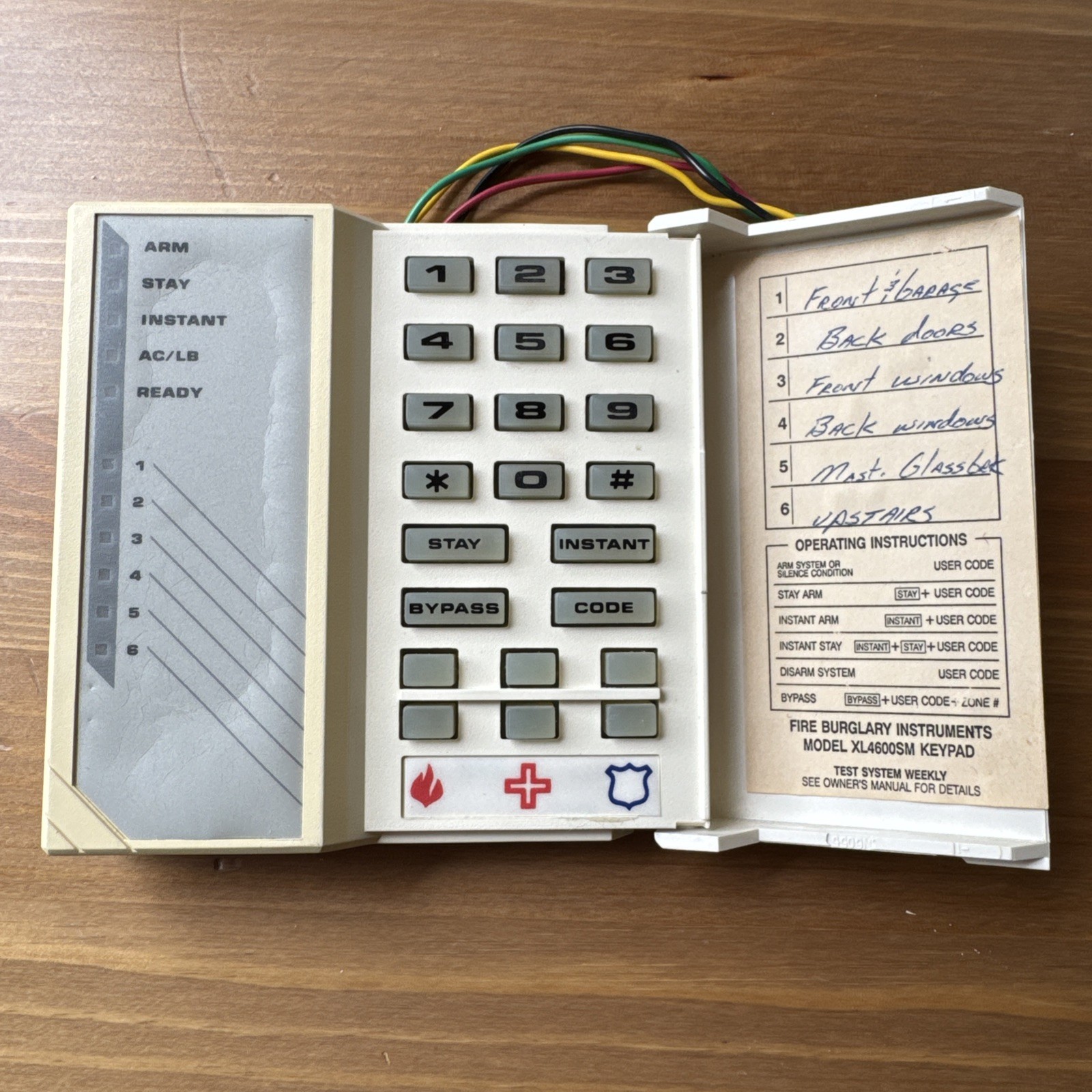 FBII SURFACE MOUNT LED KEYPAD WHITE SM DOOR XL4600SM XL 4600 SD