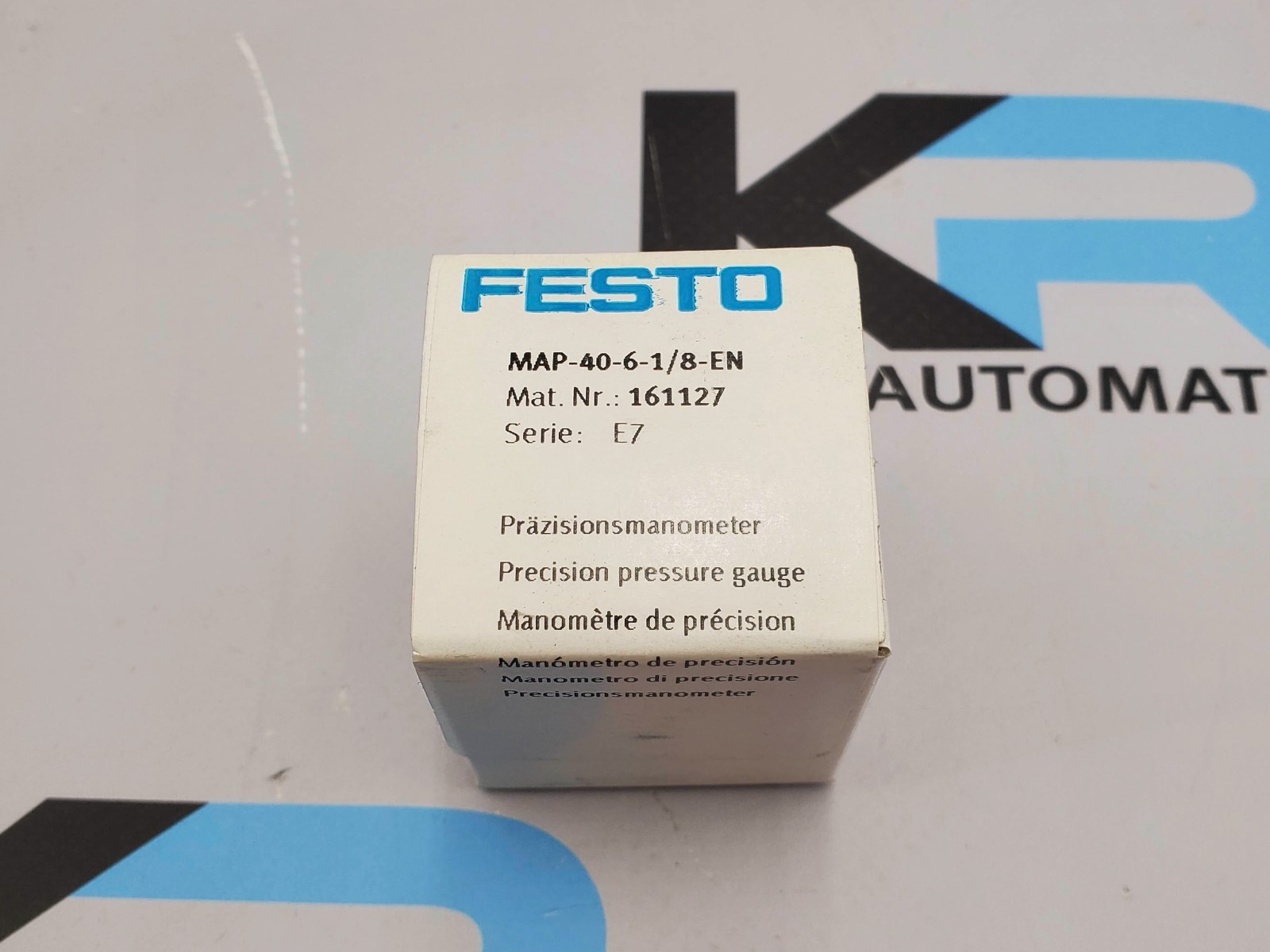 Festo MAP-40-6-1/8-EN Precision Pressure Gauge 80PSI 0-6 Bar 161127