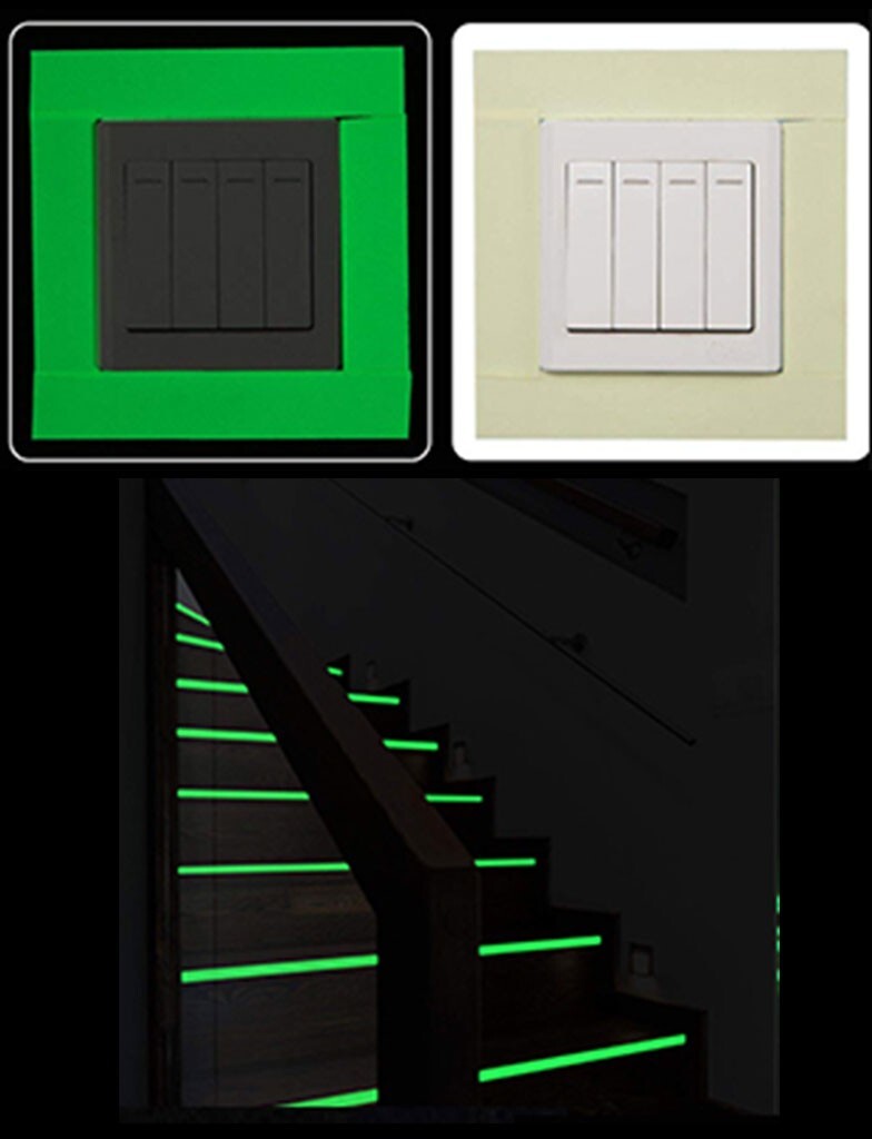 1 inch x 27 Feet Luminous Glow in the Dark Tape Green Glowing Safety Sticker