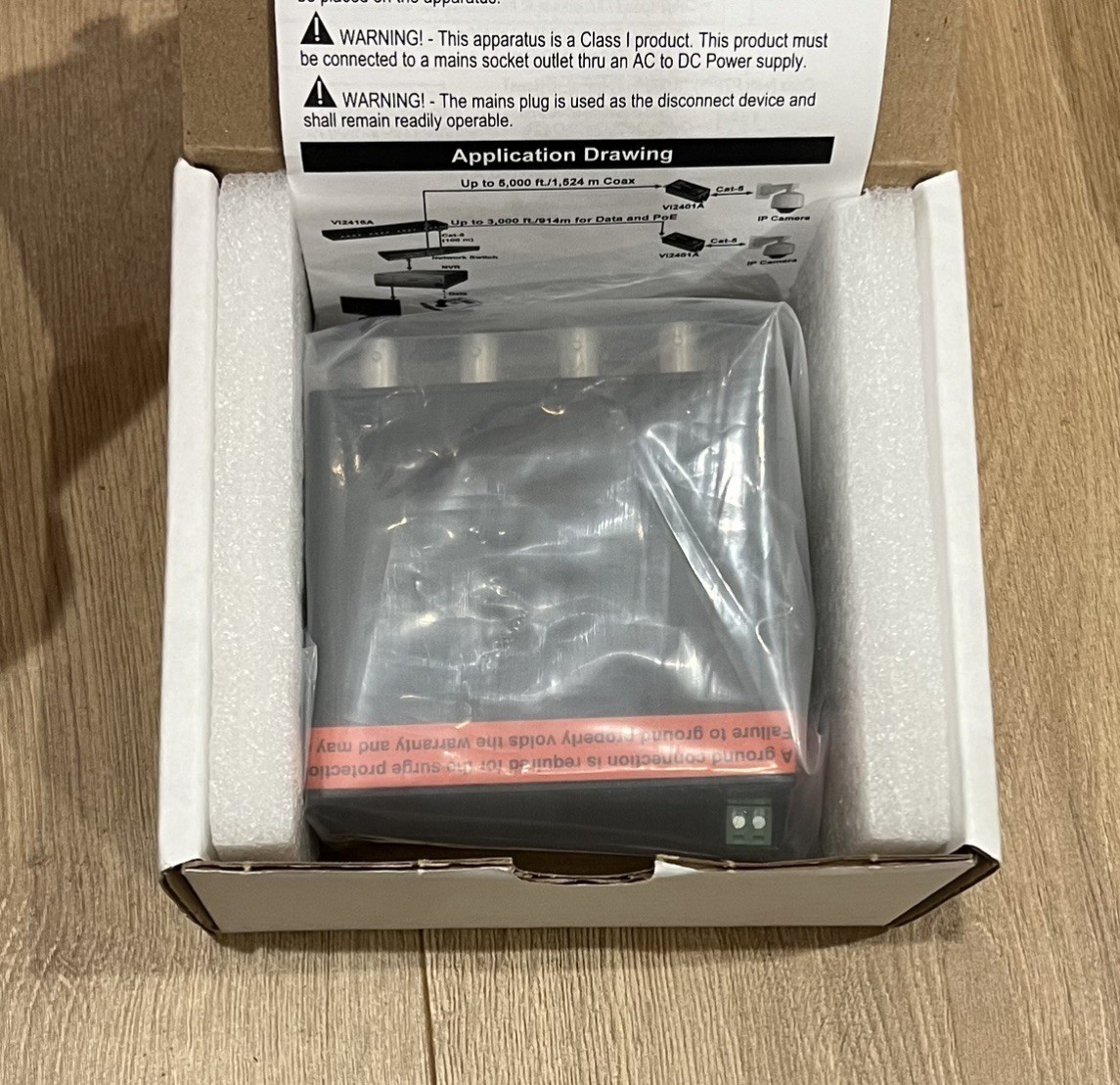 NEW Vigitron 4 Port Coax Ethernet Extender VI2404A