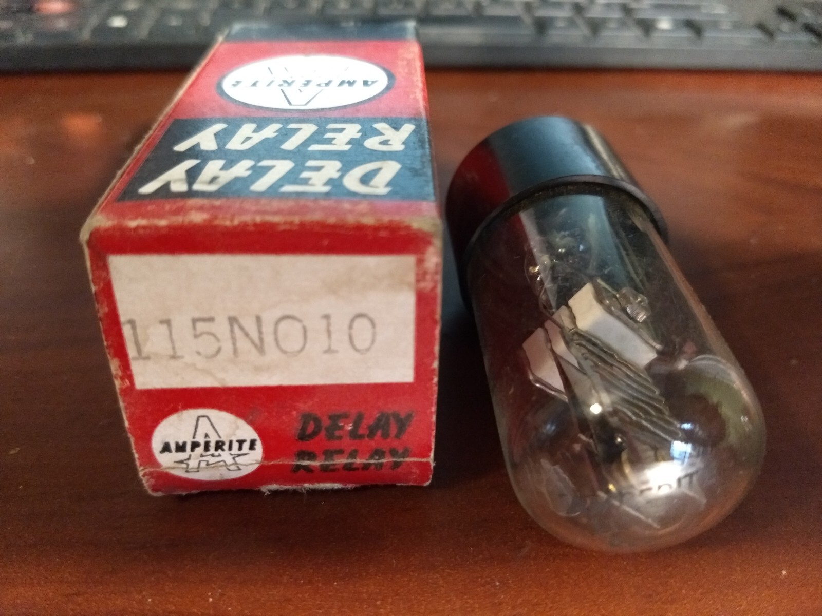 Amperite Time Delay Relay 115N010 Tube 10 Seconds 115 Volts NOS Vintage