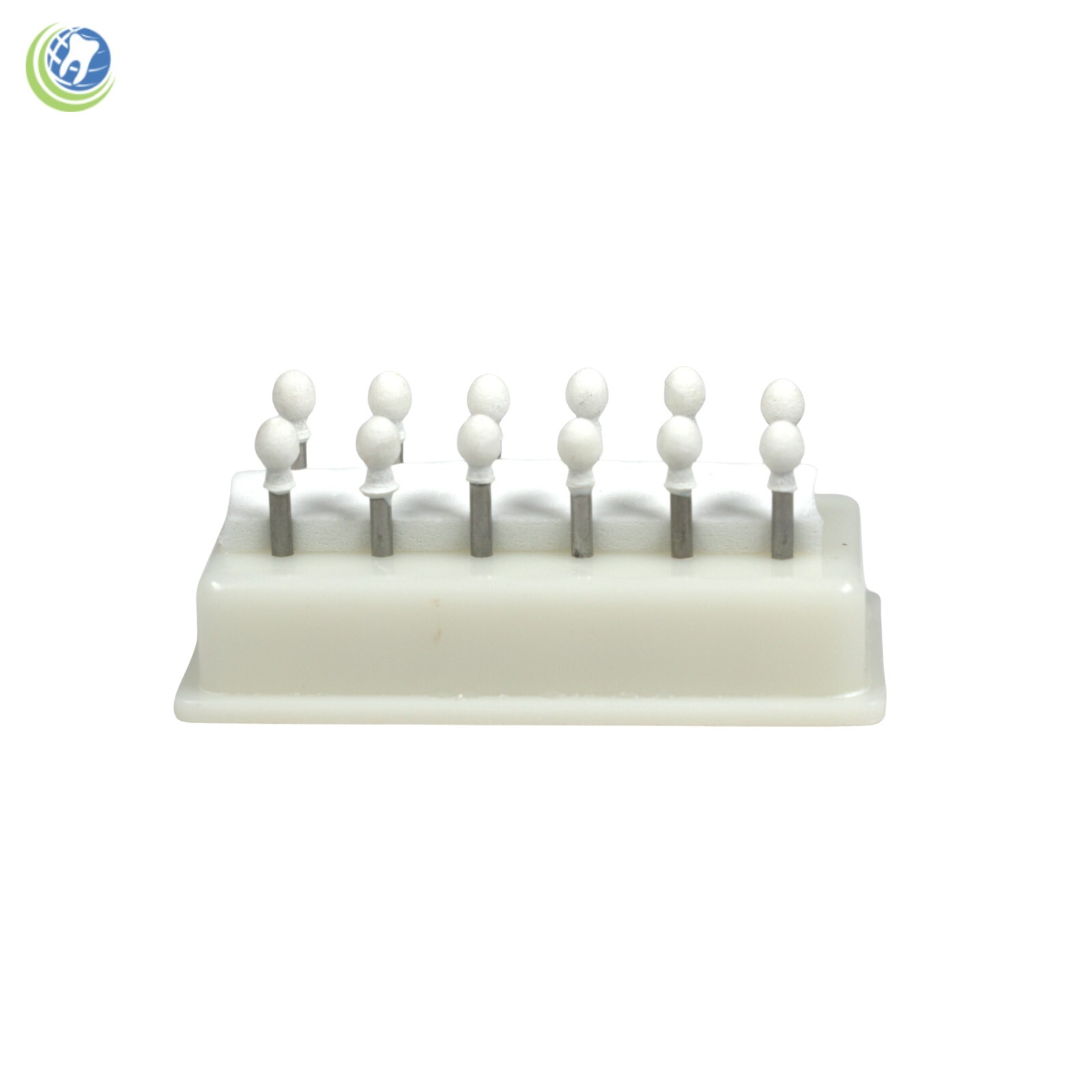 Dental Polishing Finishing Mounted Arkansas Stones Points White FG Round 12/pack