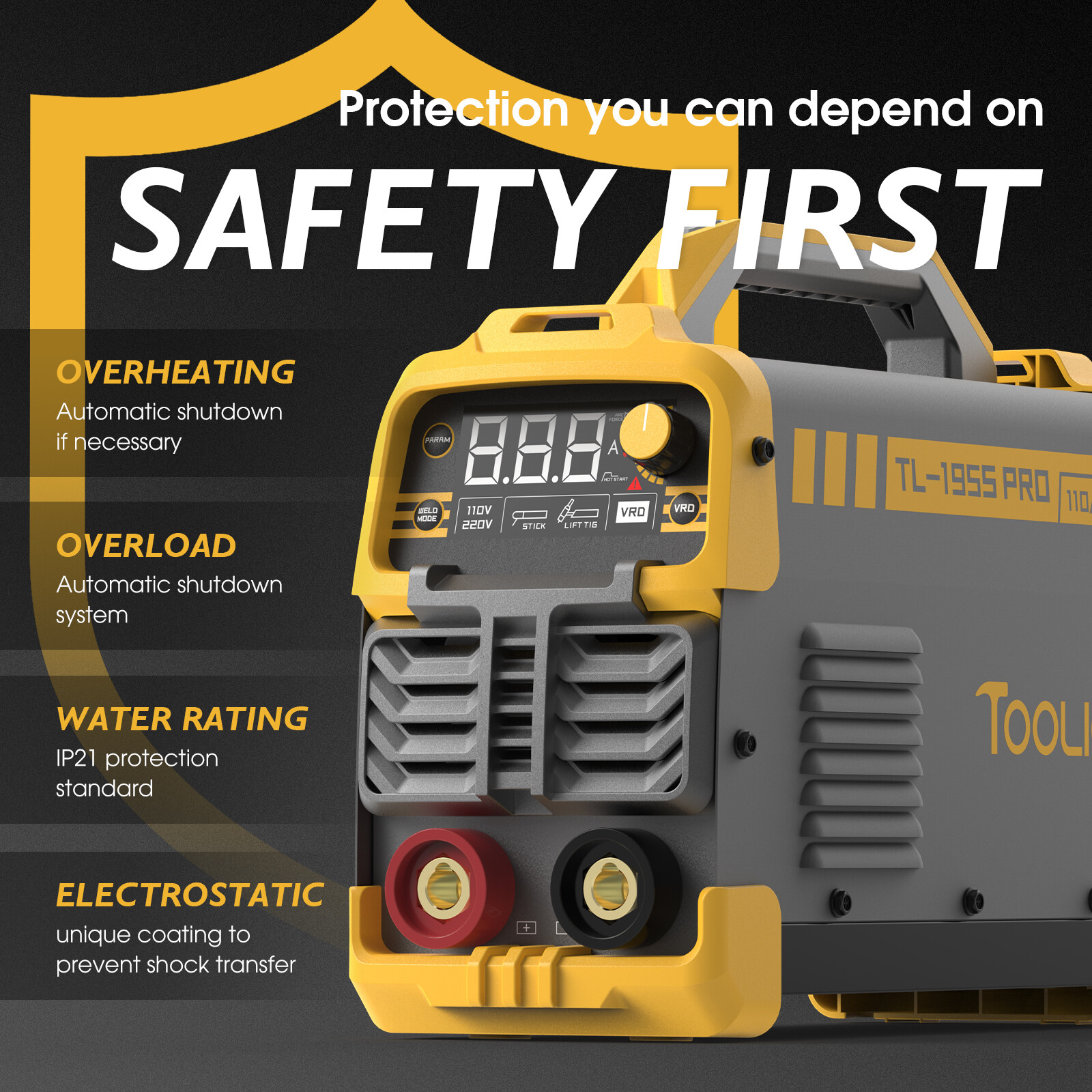 ARC Welder 195A IGBT DC Inverter 110V/220V Lift TIG/MMA/STICK Welding Machine