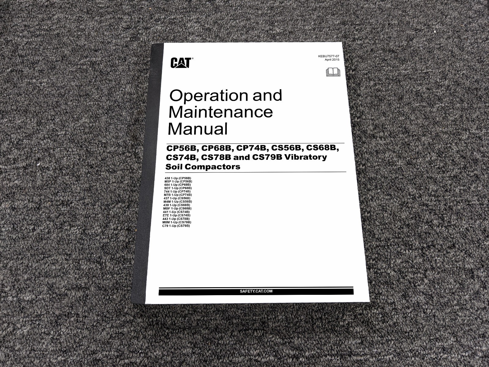 Caterpillar CS68B CS74B CS78B CS79B Compactor Operator Maintenance Manual 4381-