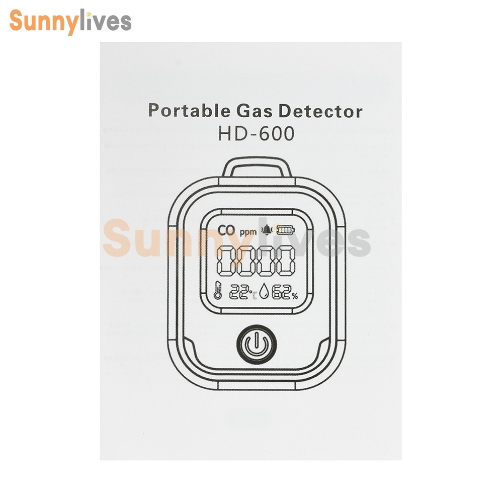 Air Quality Monitor 3-in-1 Carbon Monoxide Detector Temperature Humidity Alarm