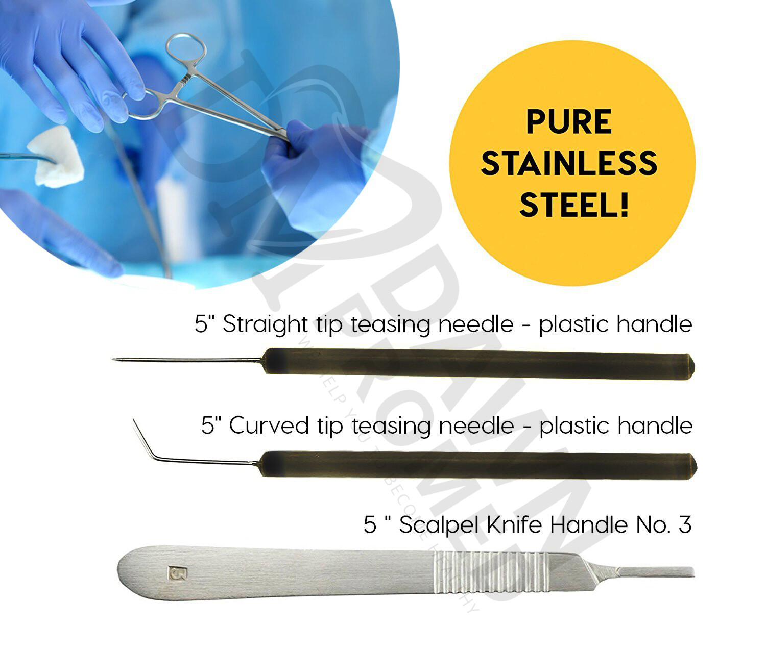10 Pcs Minor Surgery Biology Medical Student Dissecting Tool Kit Set German Gr