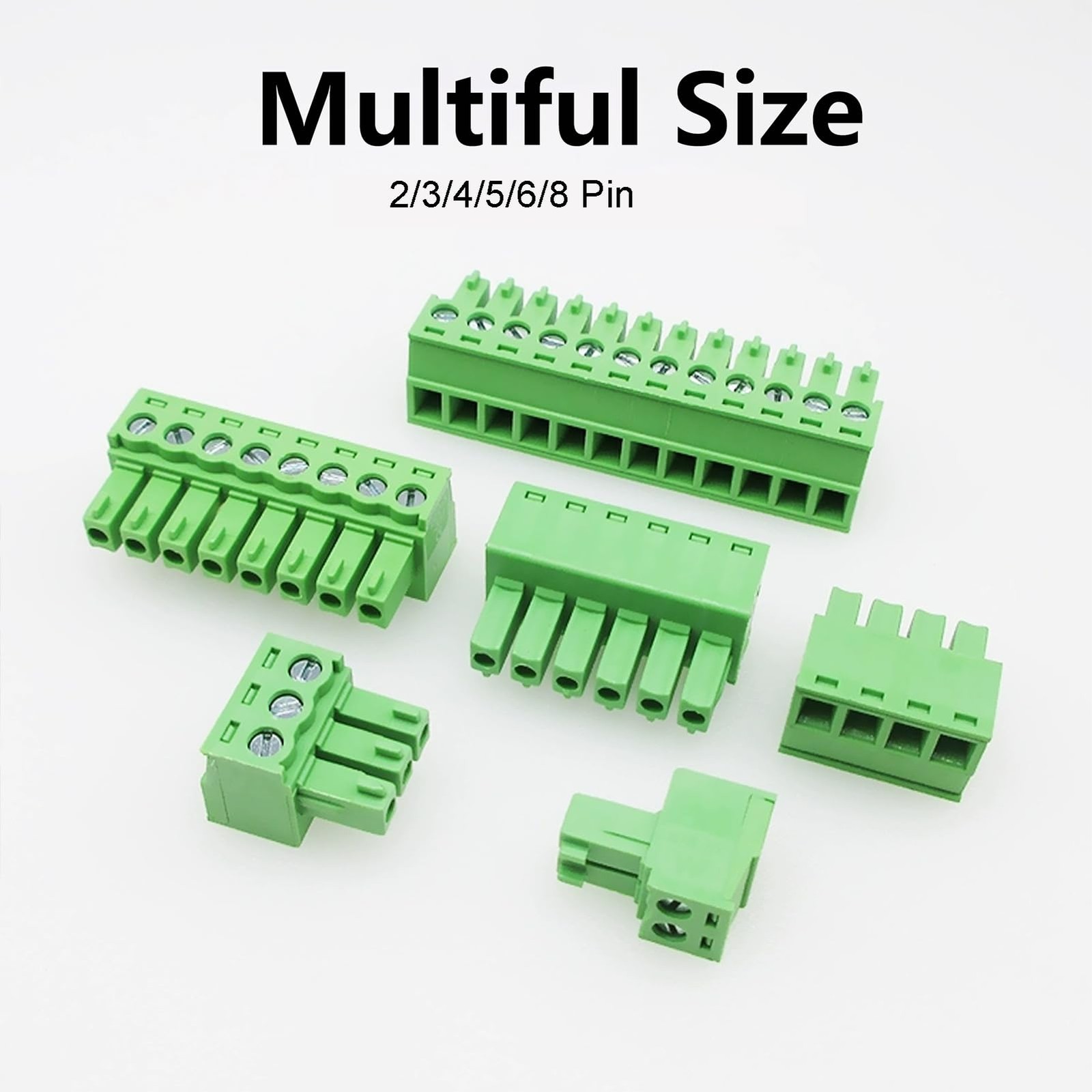 XUGERIP 20 PCS 3 Pin 3.5mm Pitch PCB Screw Terminal Block Connector, Male Plu…