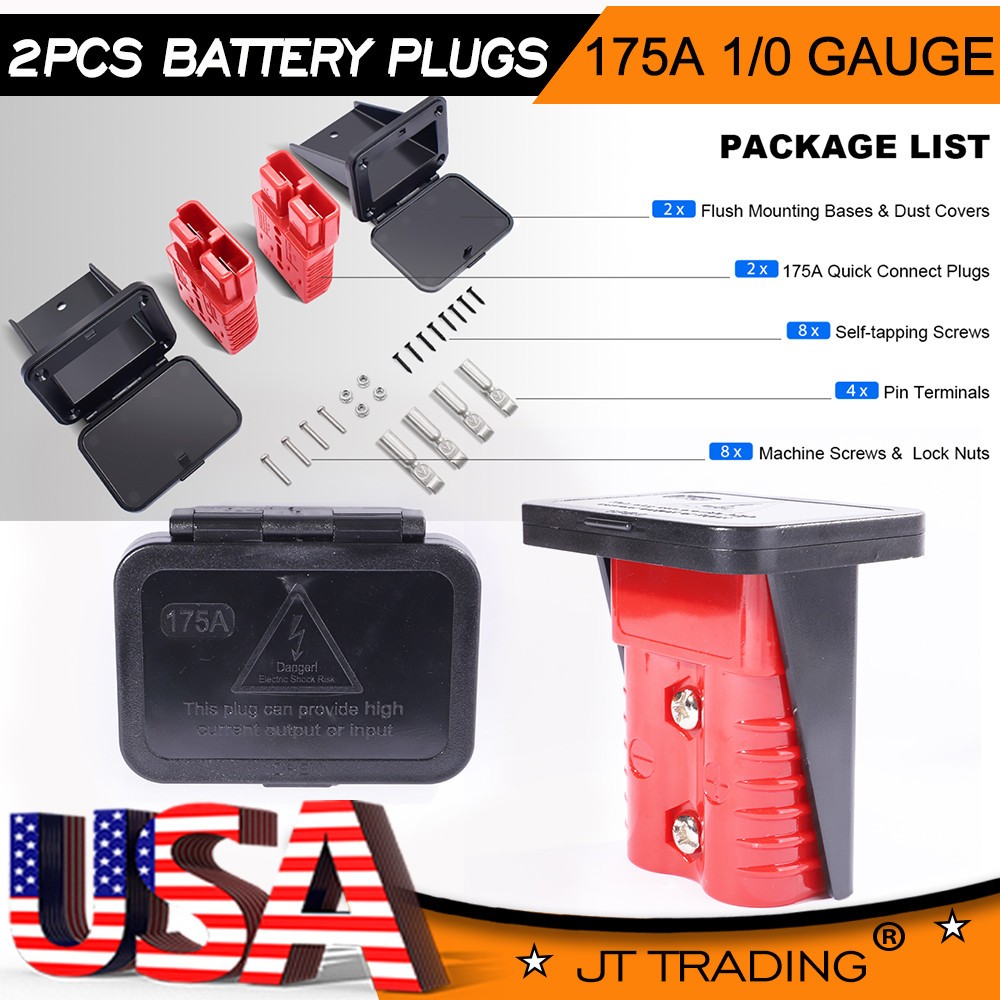 175A/50A Battery Quick Connect Wire Harness Plug Disconnect Winch Connector Kit