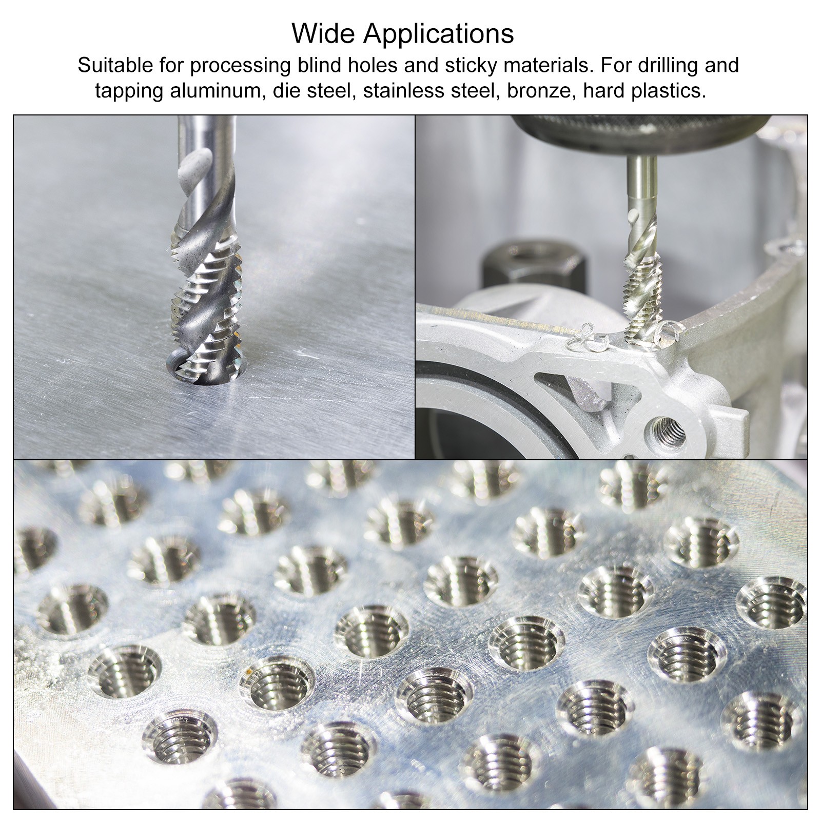 1-8 UNC 2B High Speed Steel Uncoated Machine Spiral Flutes Threading Tap