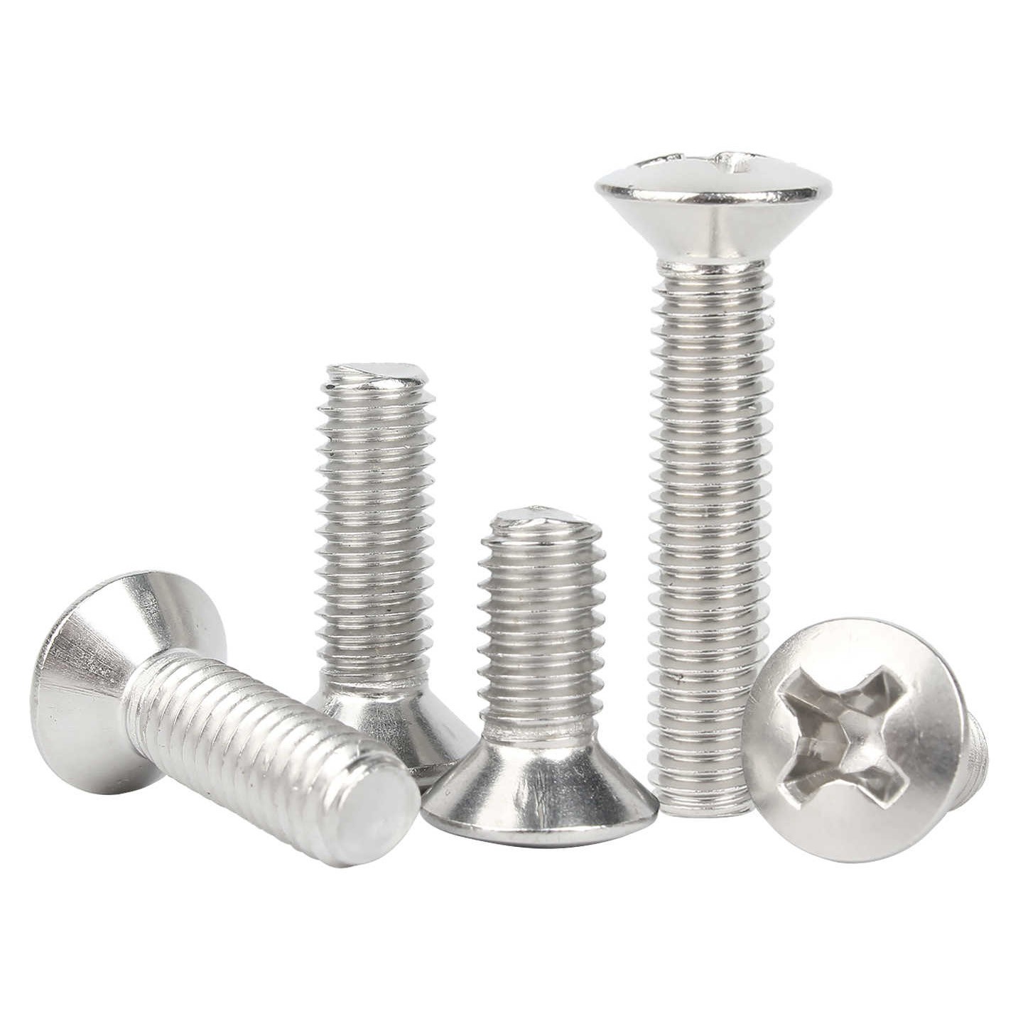 M1.6-M10 Phillips Oval Head Machine Screws Stainless Steel Countersunk All Sizes