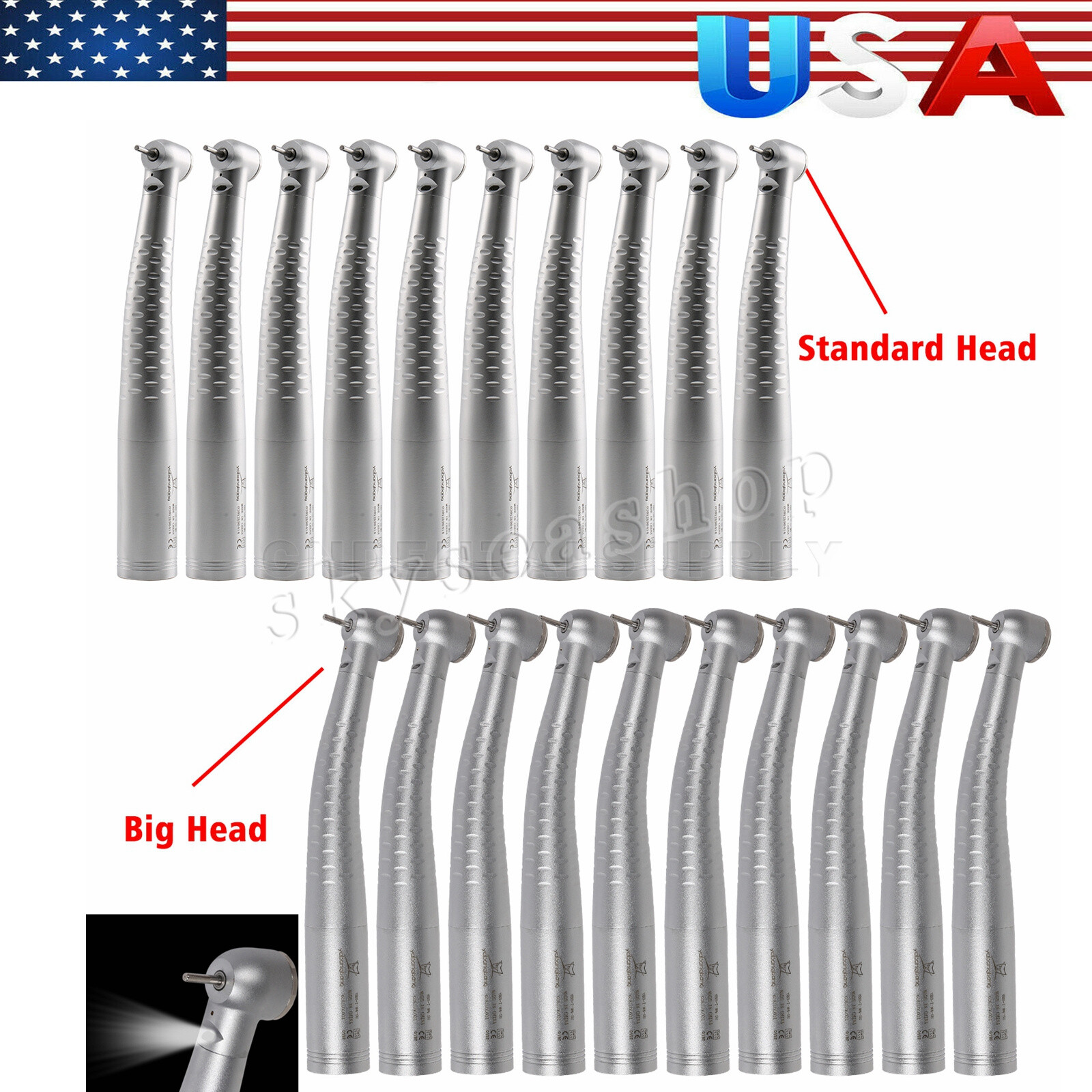 Yabang Dental Fiber Optic LED High Speed Handpiece Fit KaV Coupler YB6/YD6