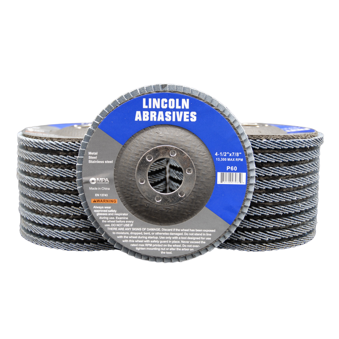 20 Pc 4-1/2″ x 7/8″ 60 Grit Flap Discs Zirconium Oxide Metal Sanding Wheels
