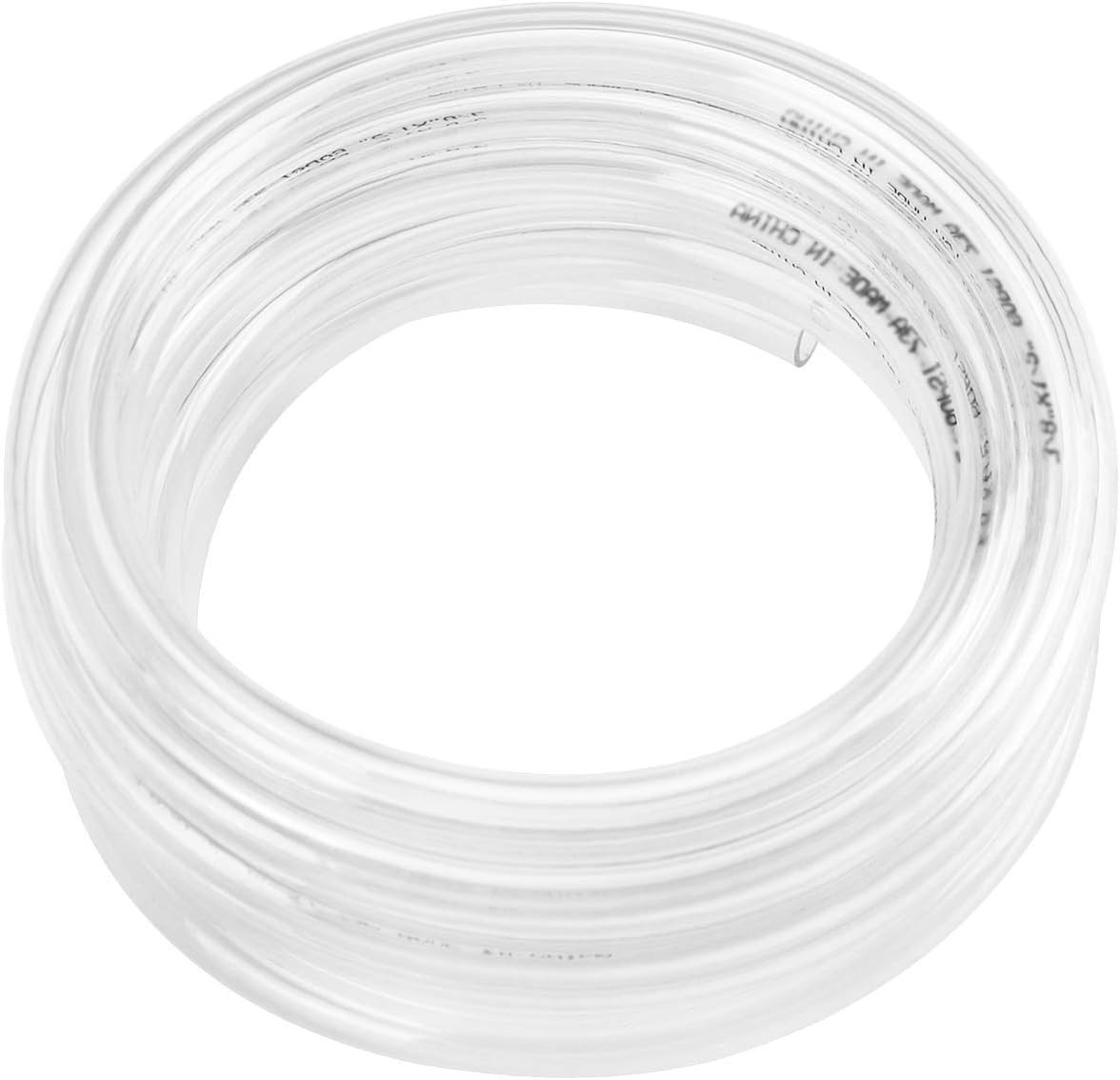 10Ft X 1/4″ ID Clear Vinyl Tubing, Flexible Hybrid PVC Tubing Hose, Lightweight