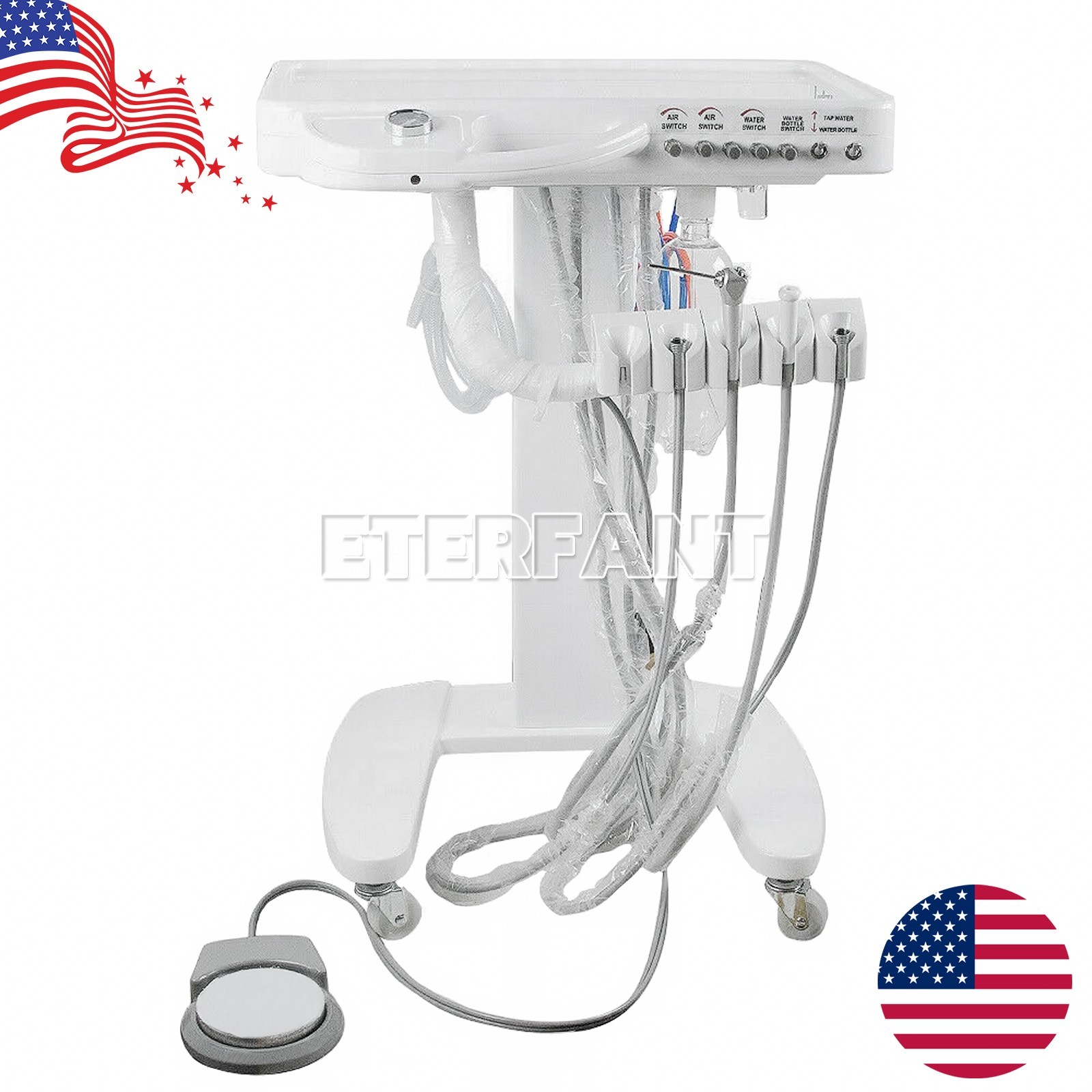 Dental Unit System Air Compressor Curing Light Scales/Delivery Cart Treatment US