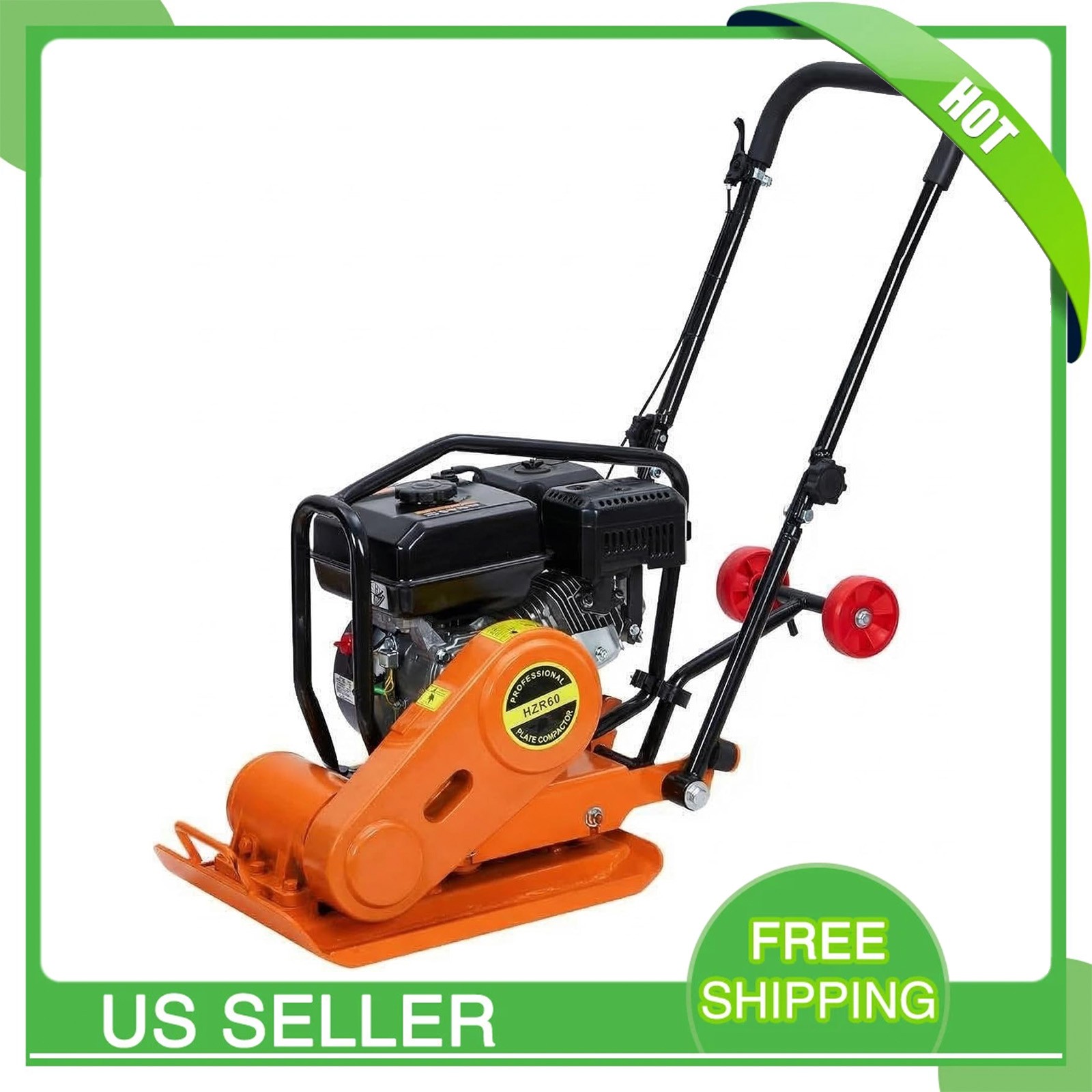 7HP Plate Compactor 212CC Gas Engine Jump Jack Compactor 4200Lb Compacting Force