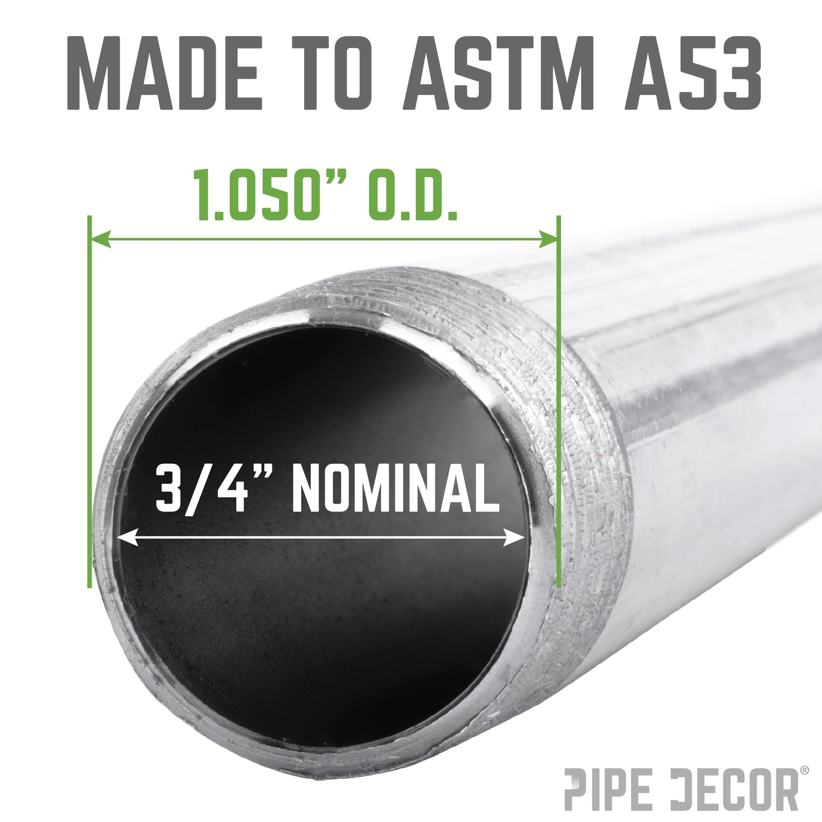 3/4 in. x 72 in. Galvanized Steel Pipe