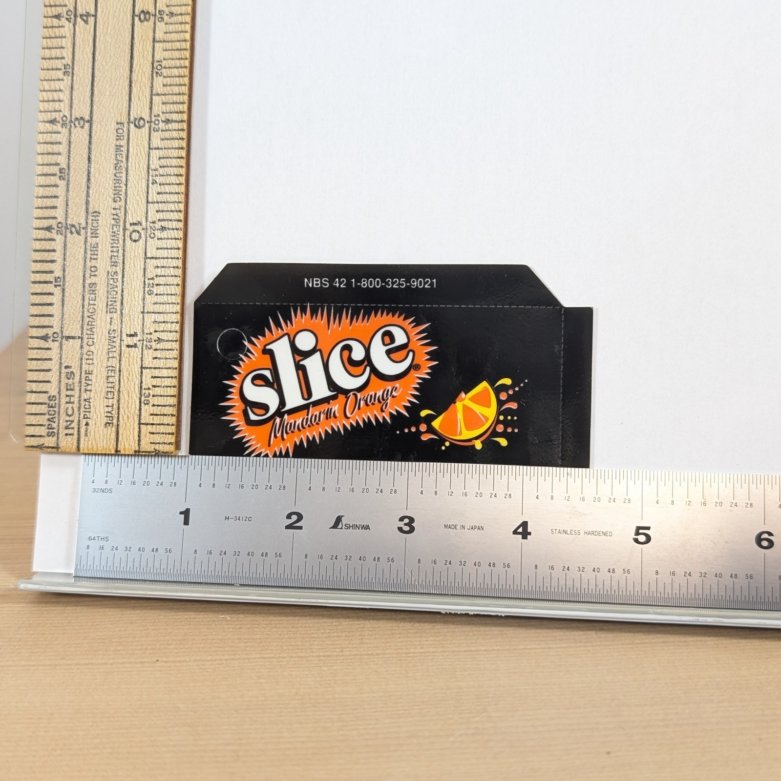 Slice Mandarin Orange vintage NOS Soda Vending Machine Flavor Strip retro