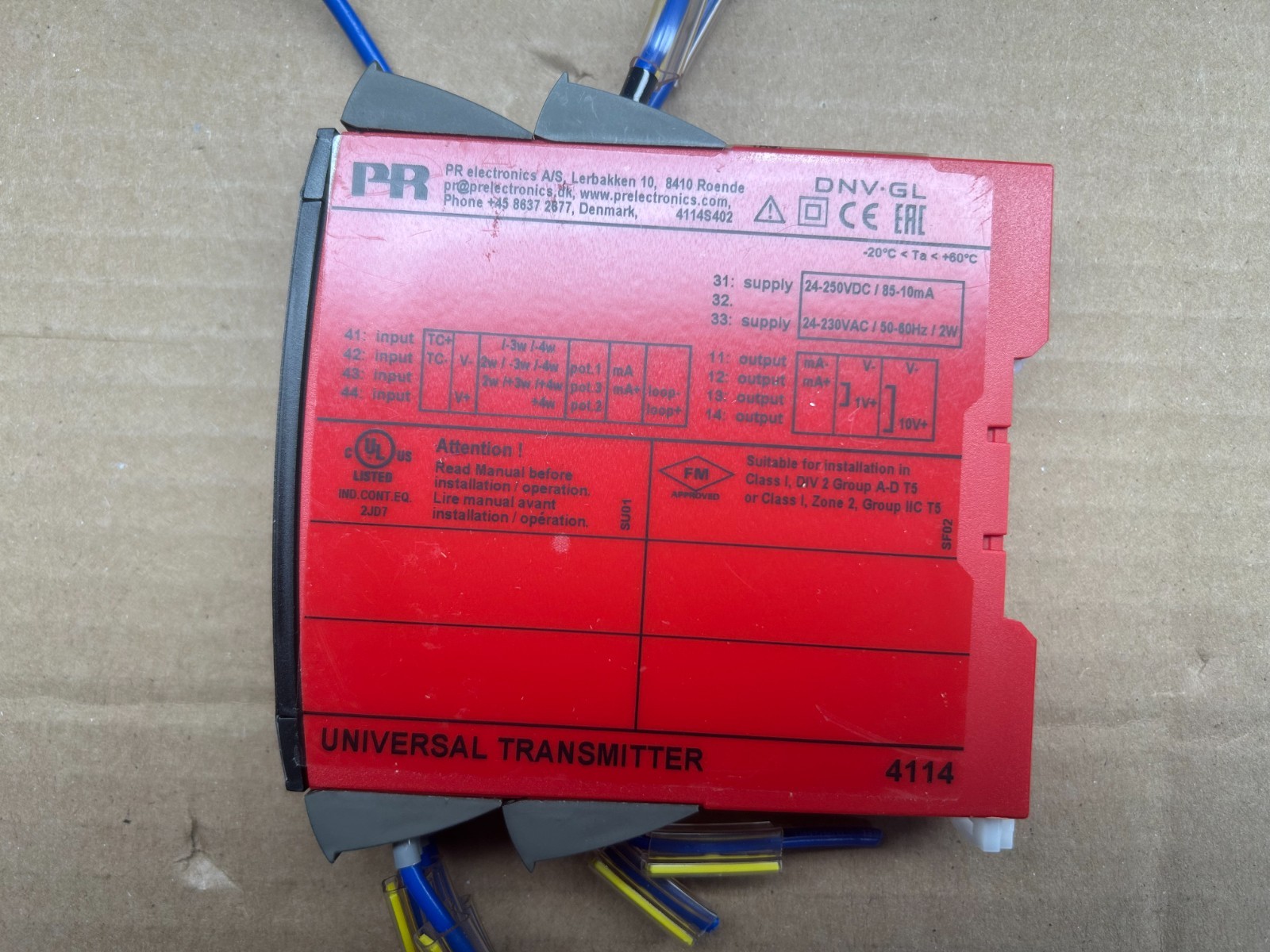 PR Electronics 4114 Universal Transmitter DIN Mount