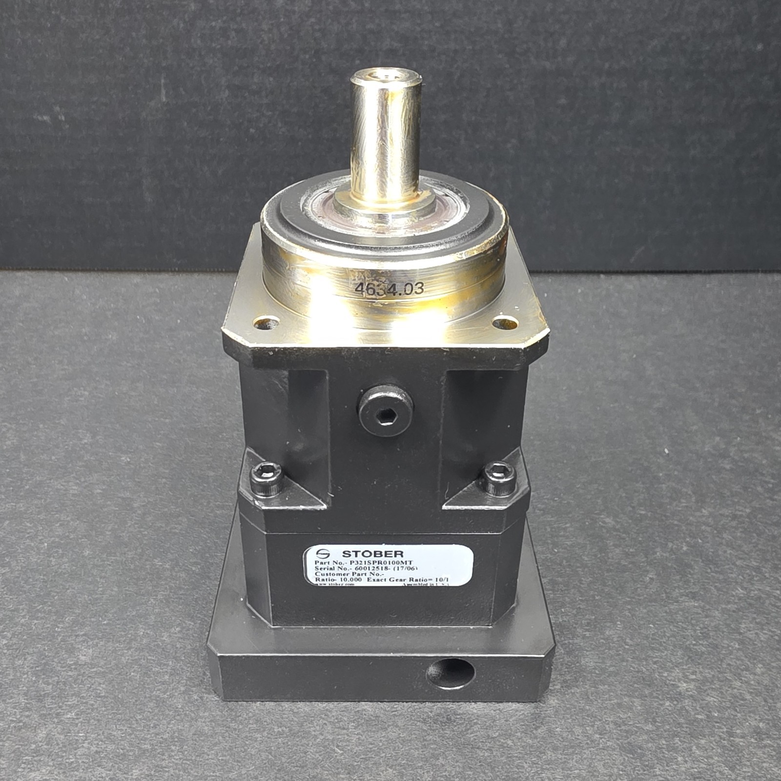 Stober P321SPR0100MT Gear Head 10.0:1 Percision Servo Gearbox, New Open Box!