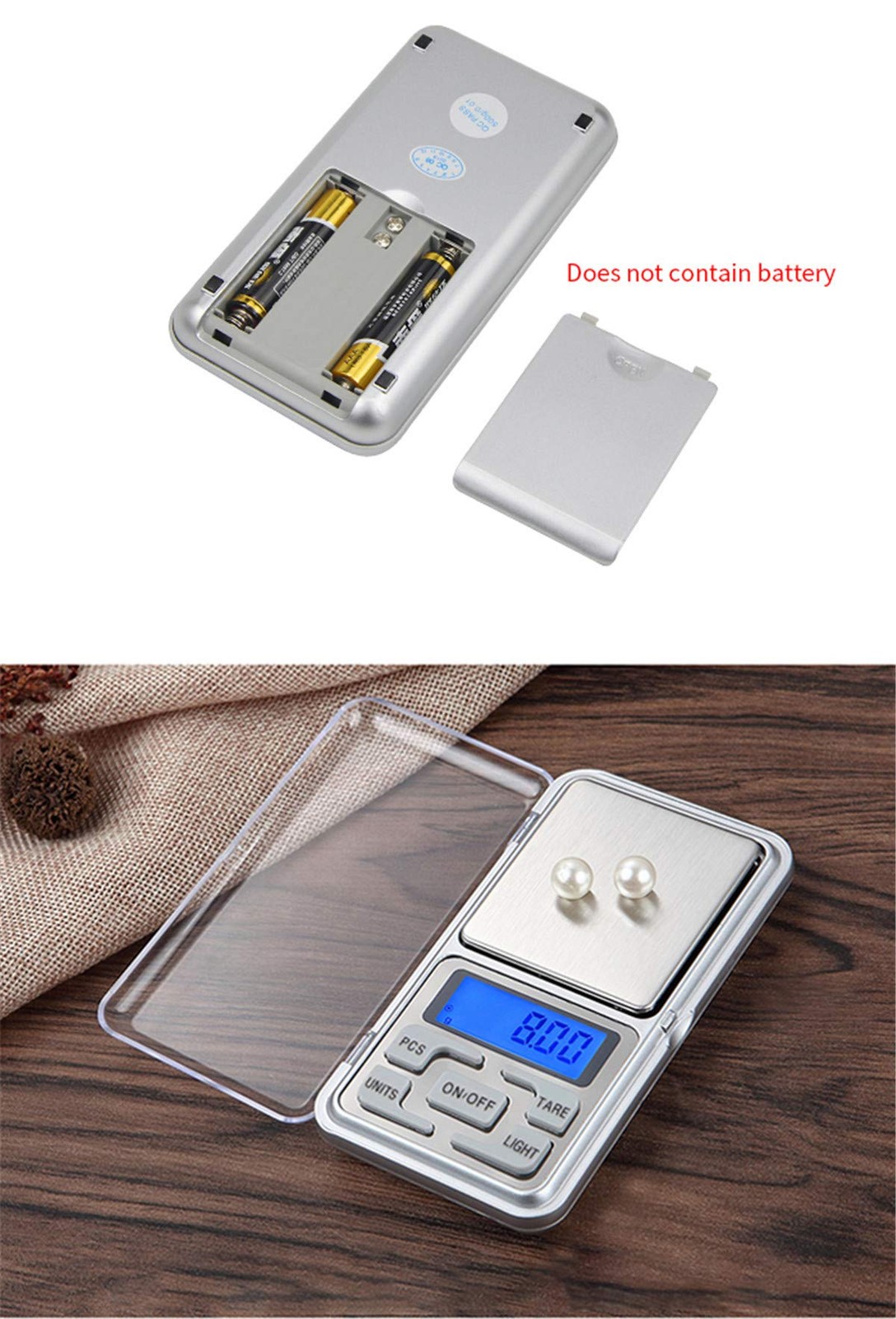 TXY High Precision Jewelry Scales 120 * 65 * 20mm / 4.8 * 2.5 * 0.8in, Silver