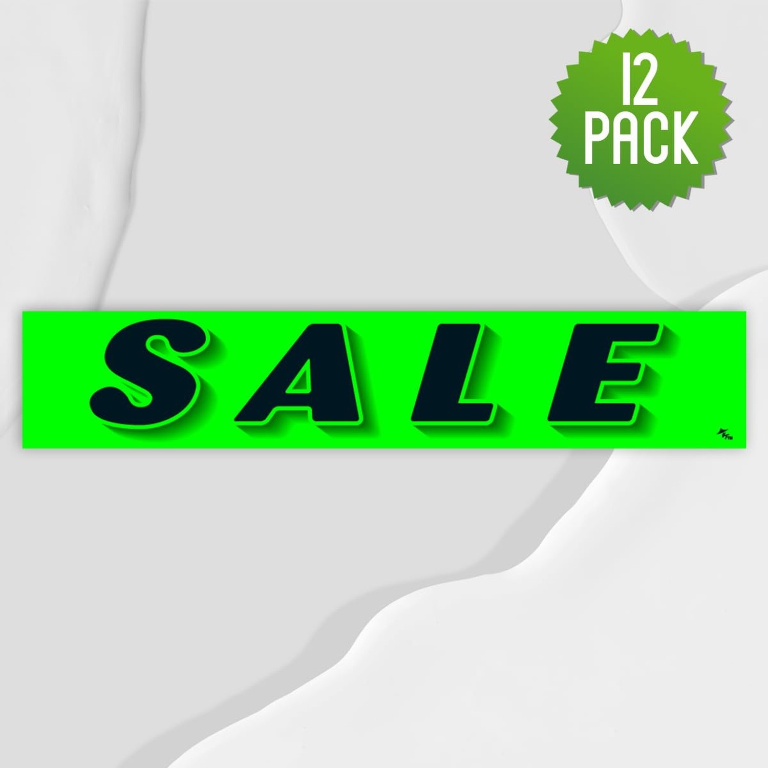 Versa-Tags Sale Windshield Stickers, Chartreuse Green, 12-Pack