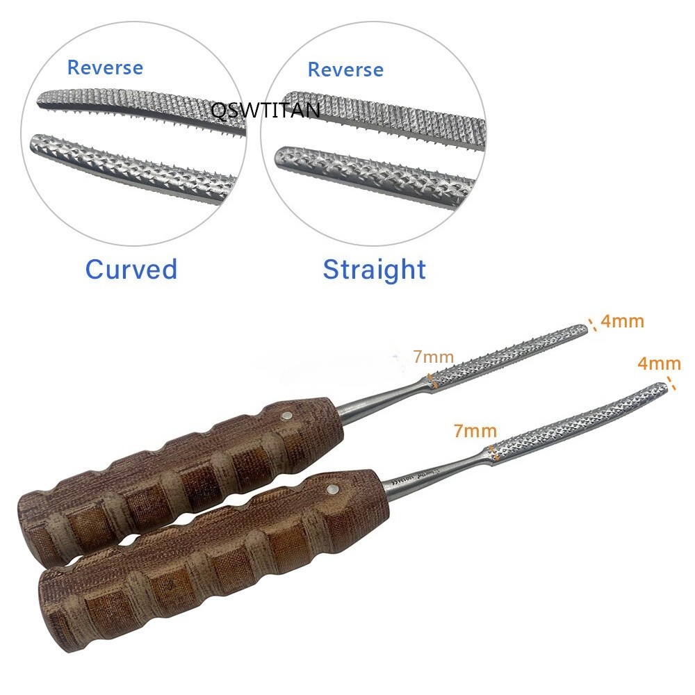 Bone File Bone Rasp Grinding Bone Orthopedic Surgery Instrument Straight Curved