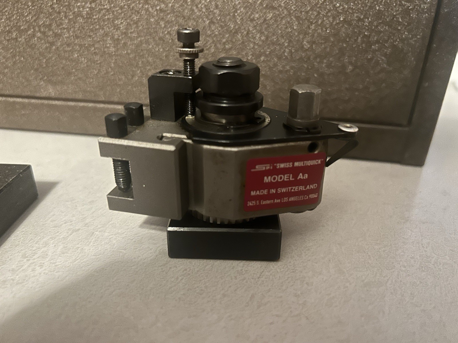 SPI Swiss Multiquick Model Aa Lathe Toolpost W/ Turning/facing Tool holder NOS