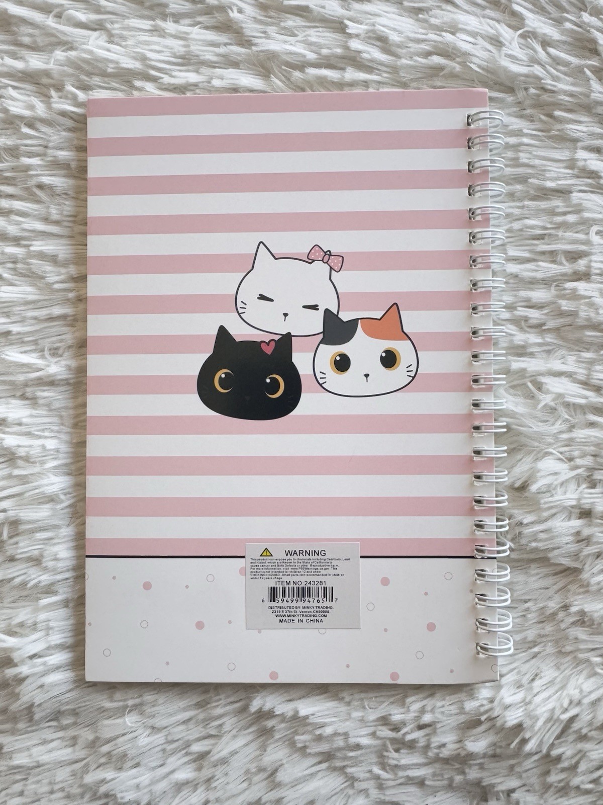 Have A Nice Day Cat Lover Pink Journal A5 Spiral Notebook Lined Ruled