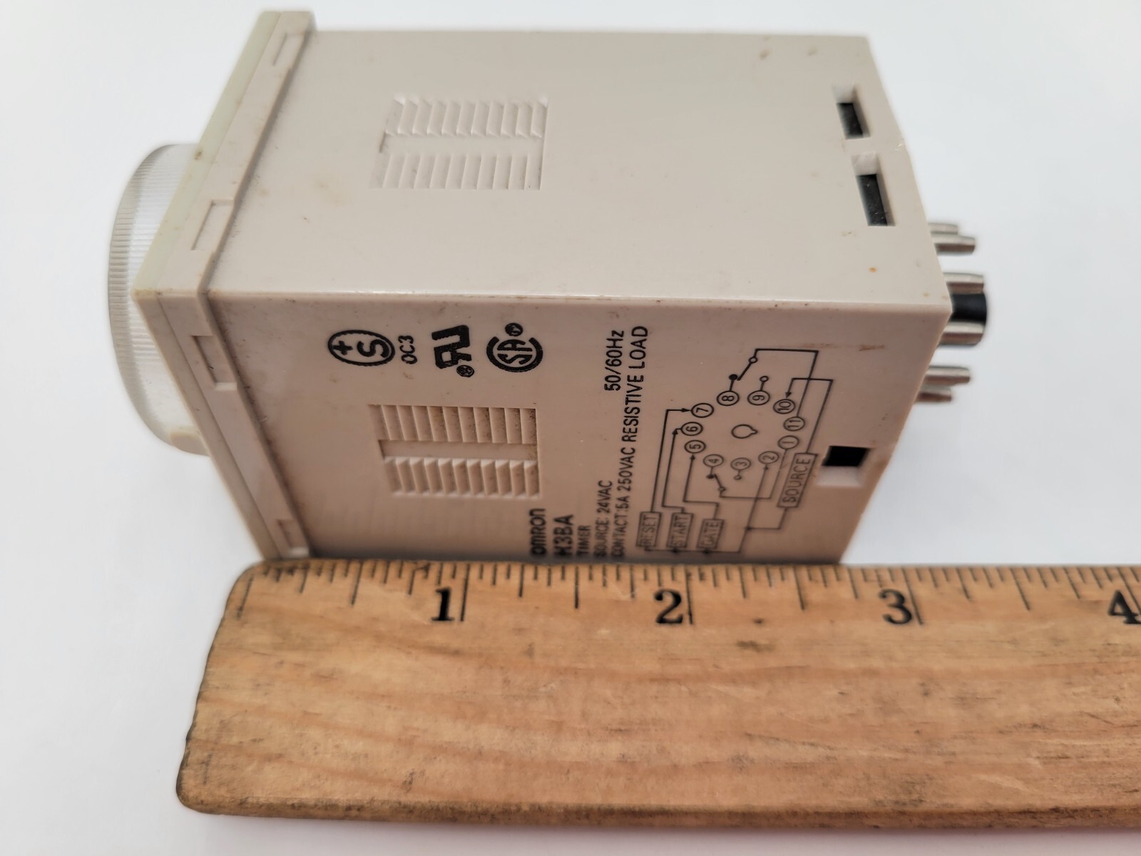 Omron H3BA Timer Relay Plug-in Mount 5A 250VAC SPDT Coil 24VDC 50/60Hz 11-Pin