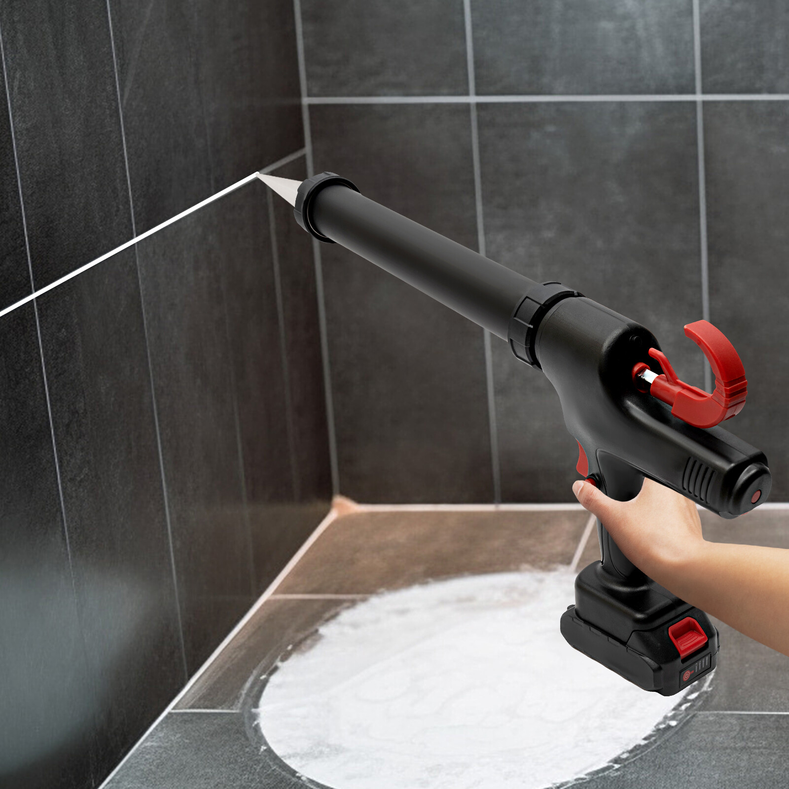 21V High Power Electric Caulk Gun Max Cordless Caulking Gun with Lithium Battery