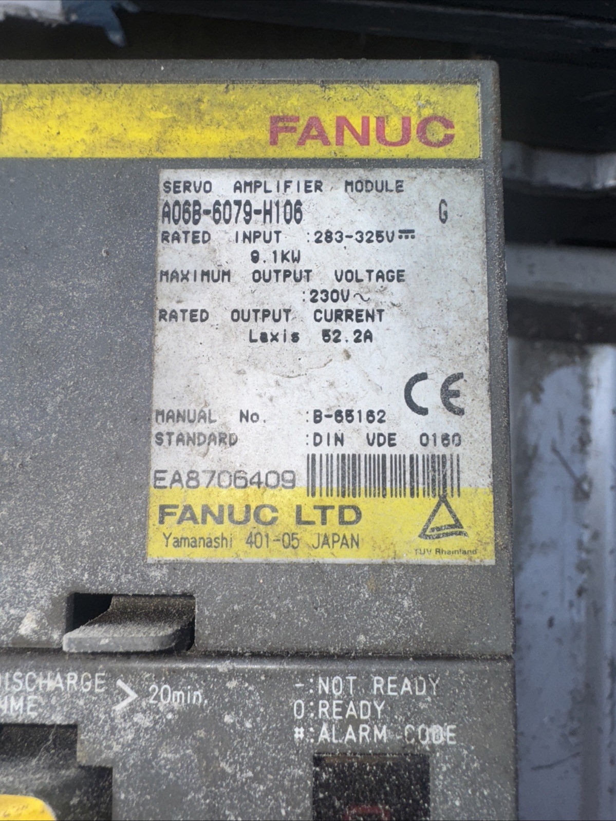 FANUC A06B-6079-H106 SERVO AMPLIFIER A06B-6079-H106