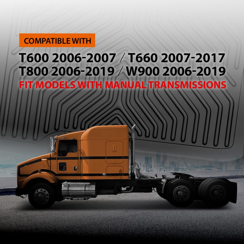 TPE Floor Mats Fit Kenworth T600 2006-2007, T660 2007-2017
