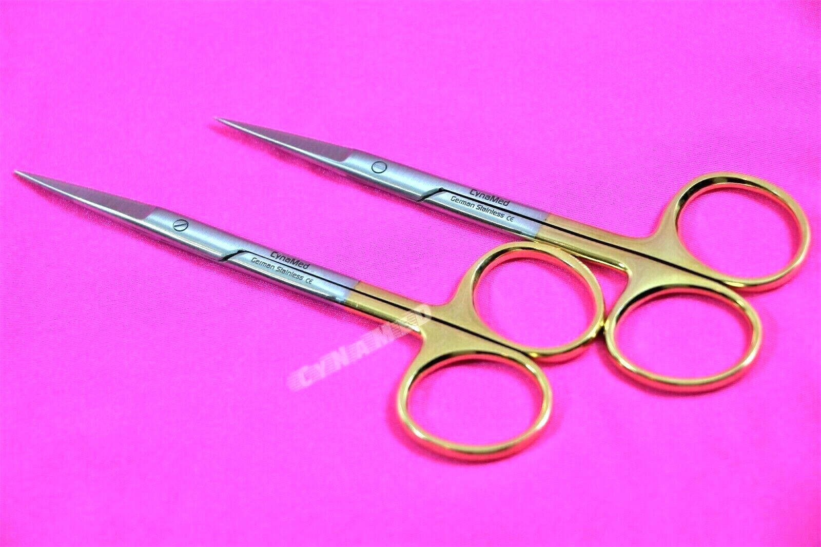 NEW 5 Premium GERMAN TC Iris Scissors 4.5″ Straight Surgical Dental Instruments