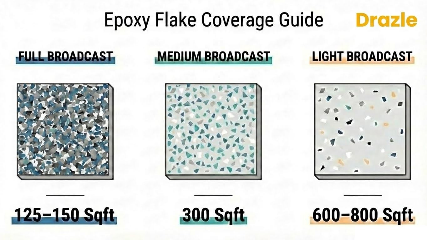 20 lb Epoxy Floor Flakes 1/4″ Decorative Color Chips for Garage & Basement Floor