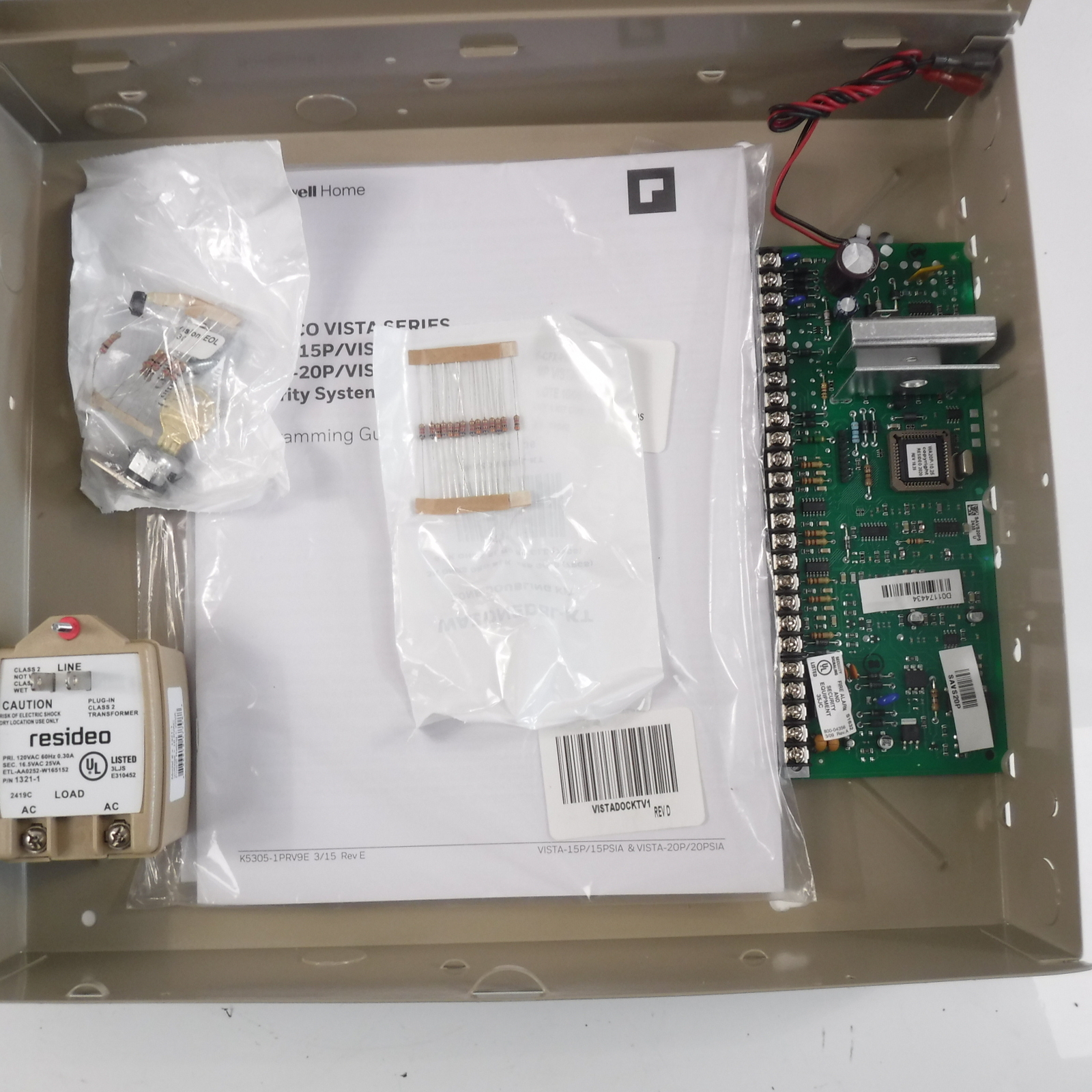 Honeywell Ademco Vista-20P Burglar Alarm Control Panel In Aluminum Enclosure