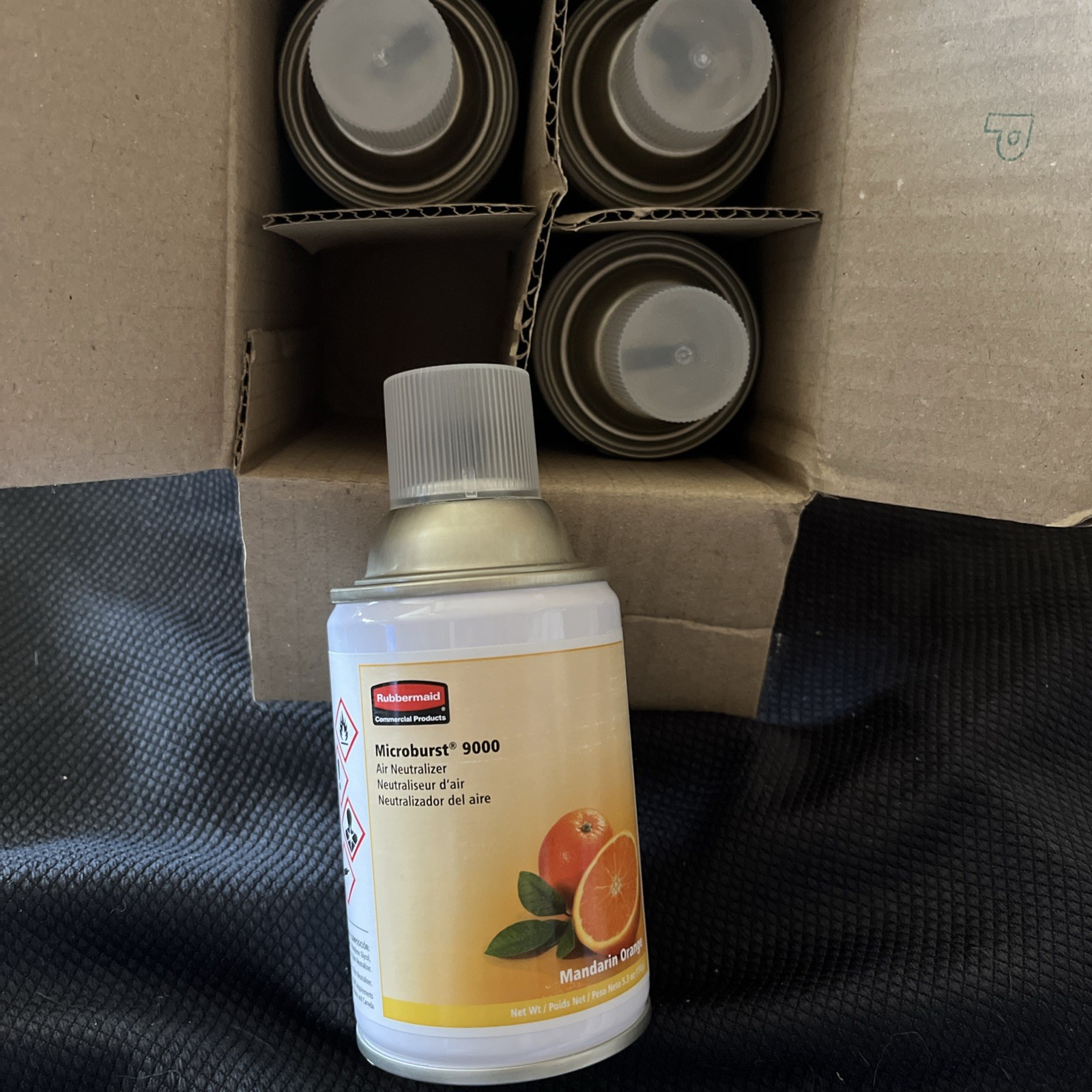 Case of 4 • Rubbermaid Commercial Fg402093 Air Freshener Refill Mandarin Orange