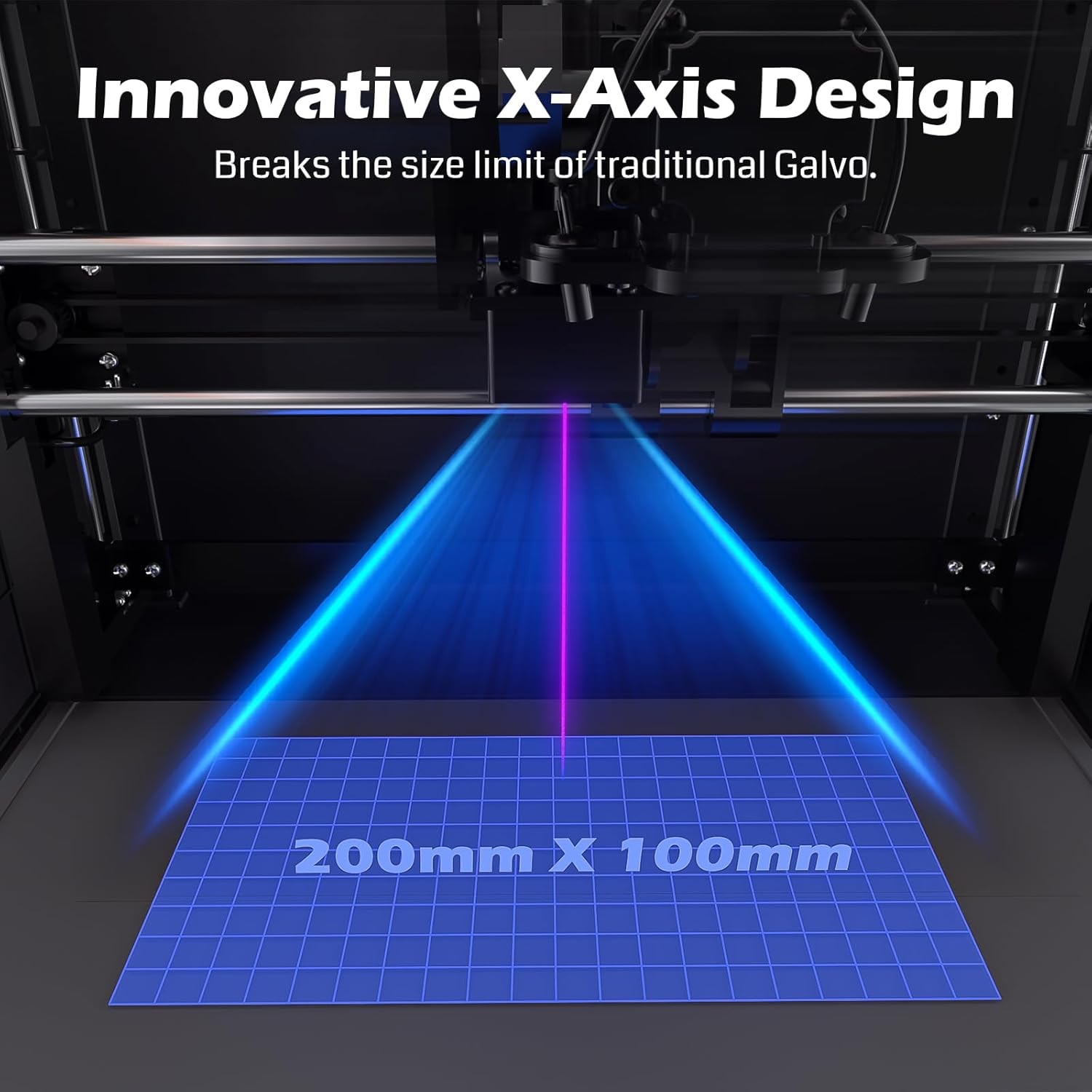 Genmitsu Kintix 5W Galvo Laser Engraver 90000mm/min Fast Metal Wood LightBurn