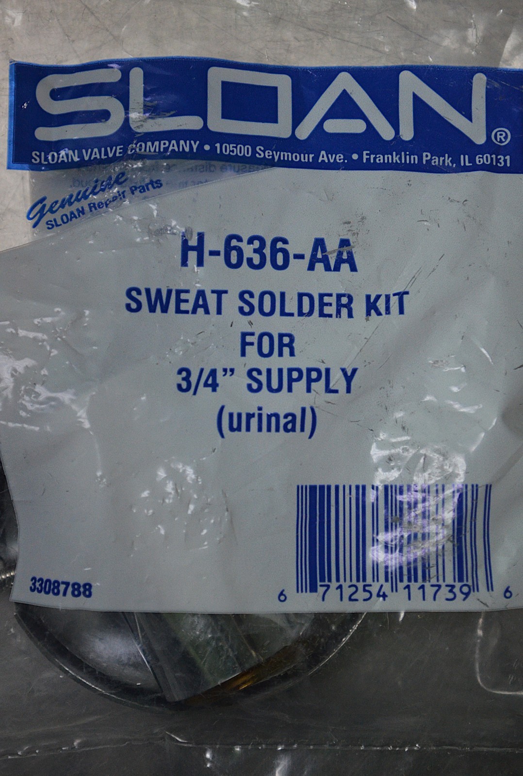 Sloan 8186-0.125 Exposed Battery Operated Sensor Urinal HEU Flushometer Mod 8100