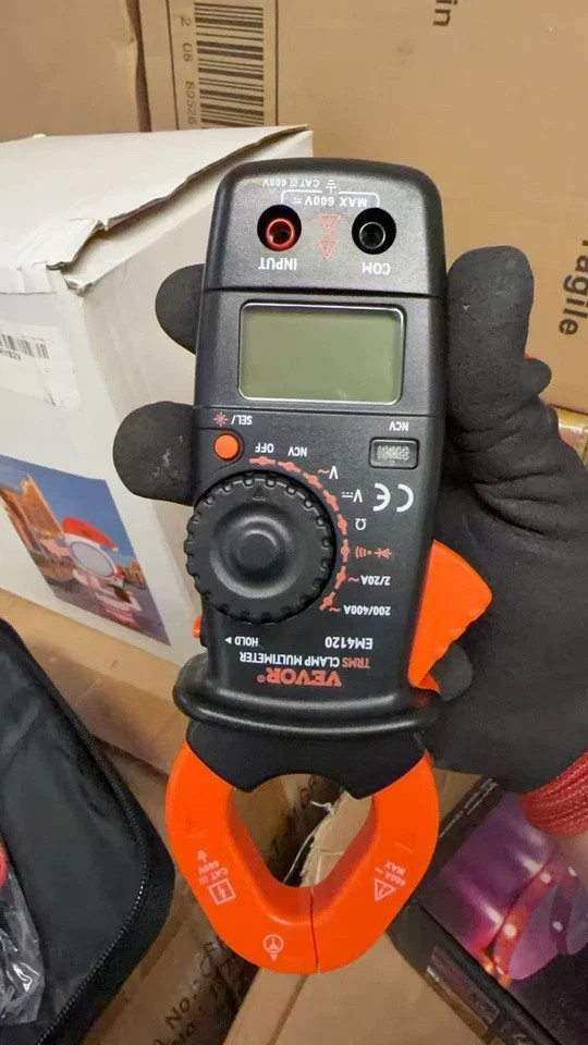 400 Amp Digital Clamp Meter DC/AC Multimeter True RMS Auto Ranging 2000 Max Read