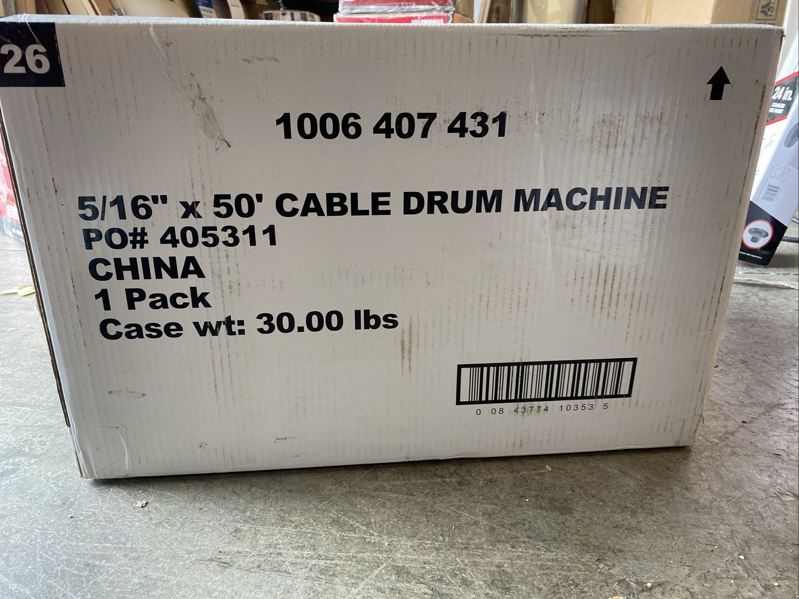 OLYMPIA Drum Machine Corded Auger w/5/16″ X 50′ Inner Core Cable 1006407431 Used