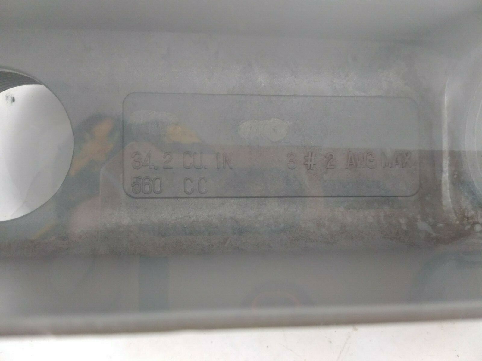 UL 1-1/2″ 34.2 CU. IN 3 # 2 AWG MAX 560 CC 1.5 LB FREE SHIPPING ALUMINUM