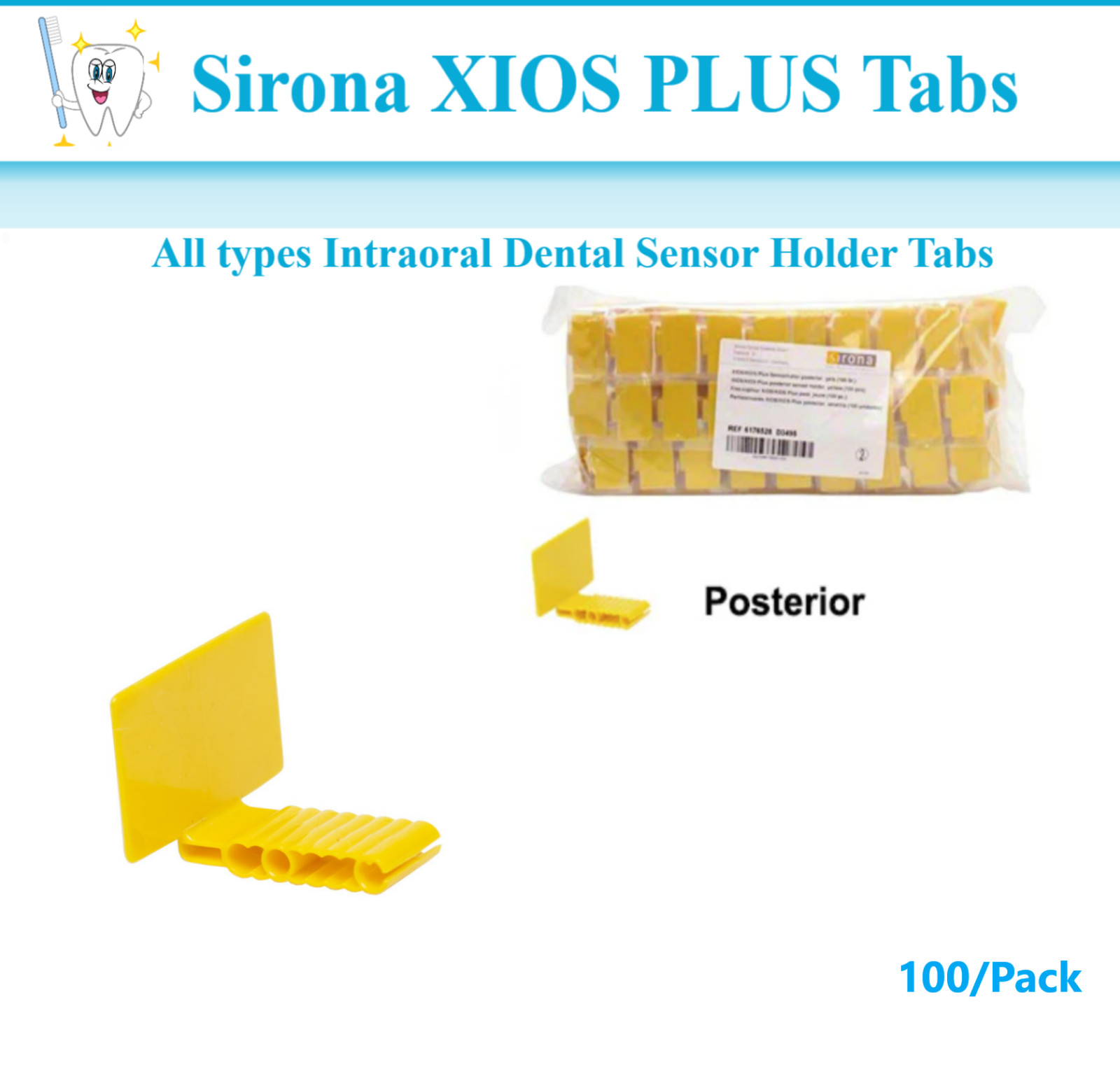 XIOS Plus X-Ray Disposable Digital Sensor Holder fits XCP ring arm 100 pcs