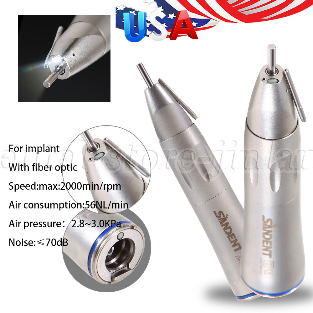 Dental 1:1 LED Fiber Optic Low Speed External Straight Surgical Handpiece COXO