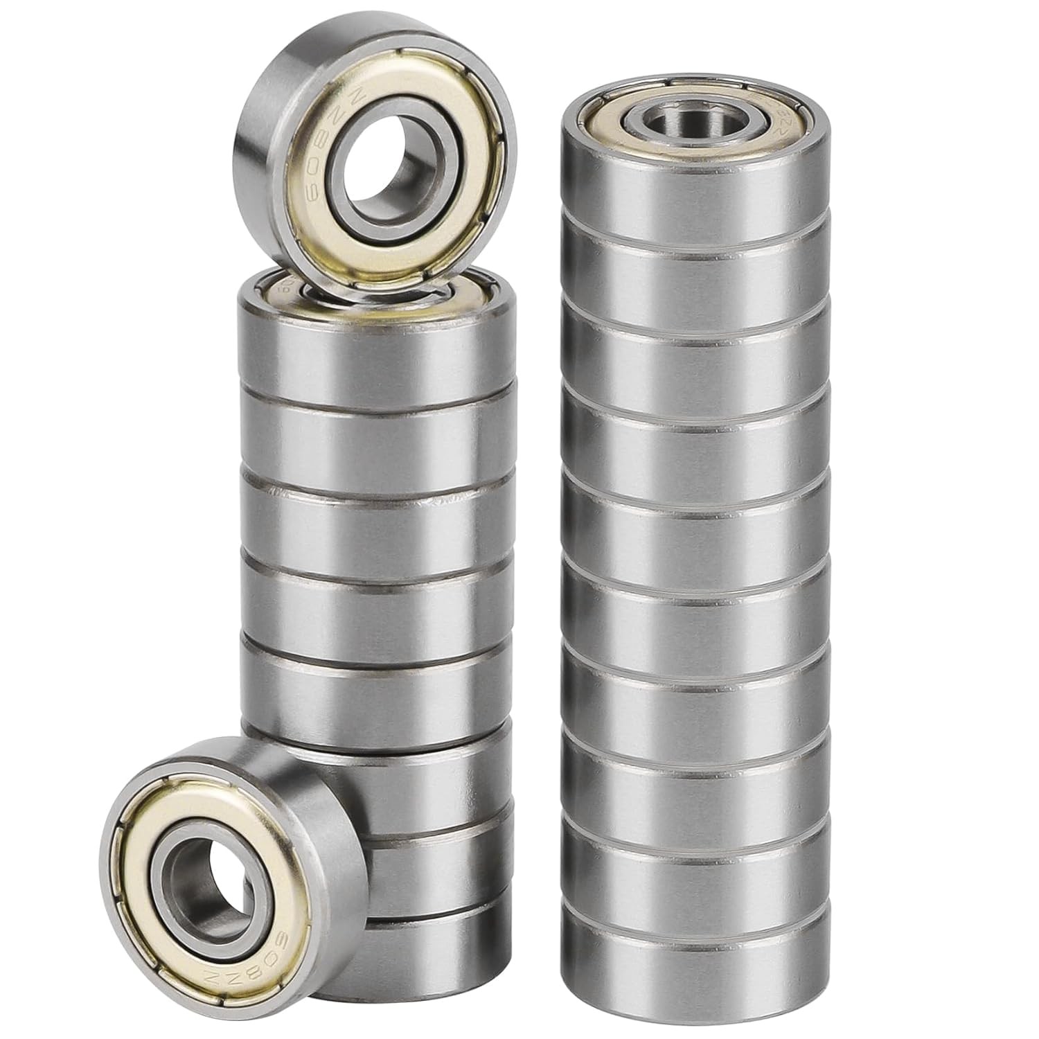 YAMASO 20pcs 608zz Bearings Set Deep Groove Ball Bearings Made of Bearing Ste…