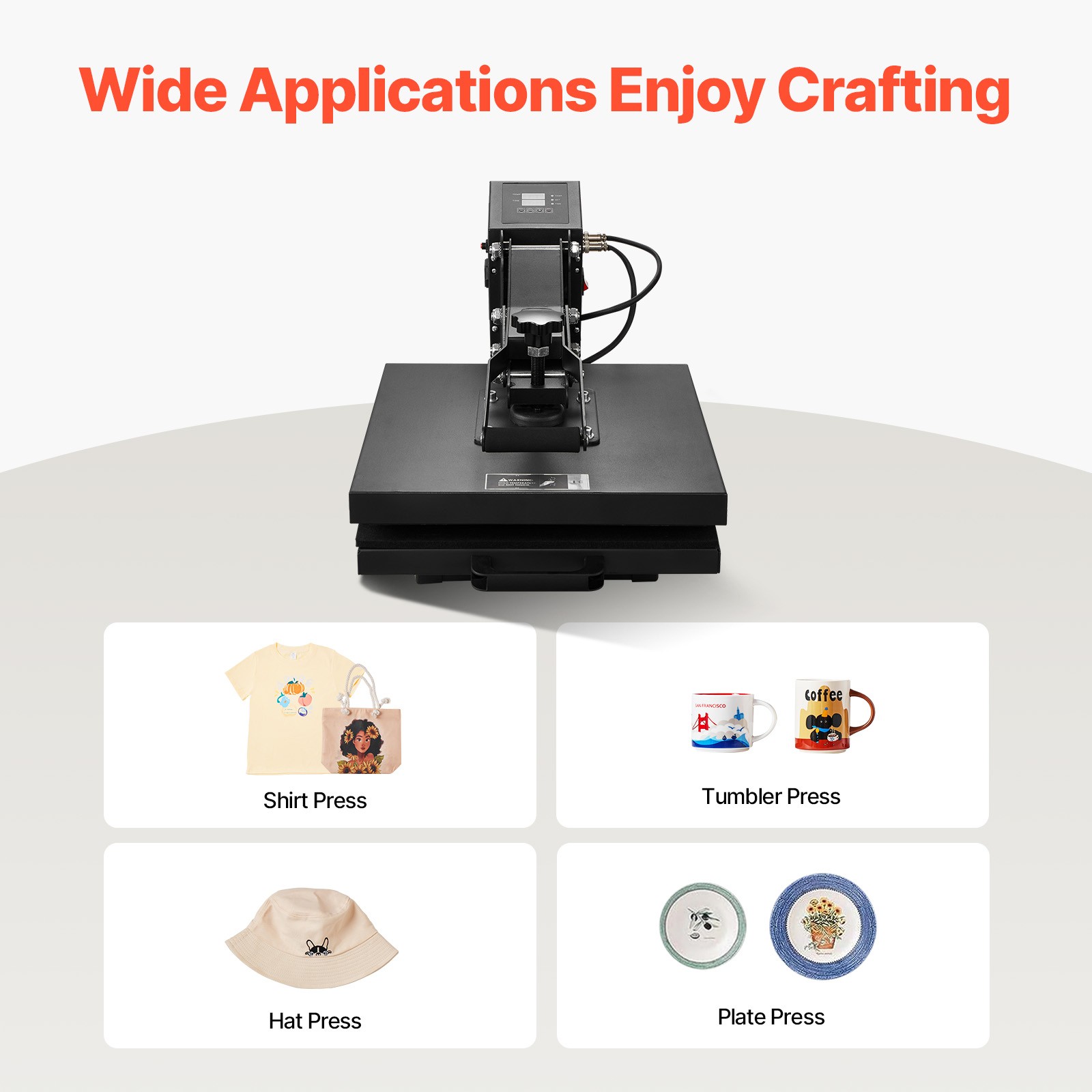 Uimoso 15 x 15 Inch Heat Press Machine for T-Shirt Sublimation and DIY Printing