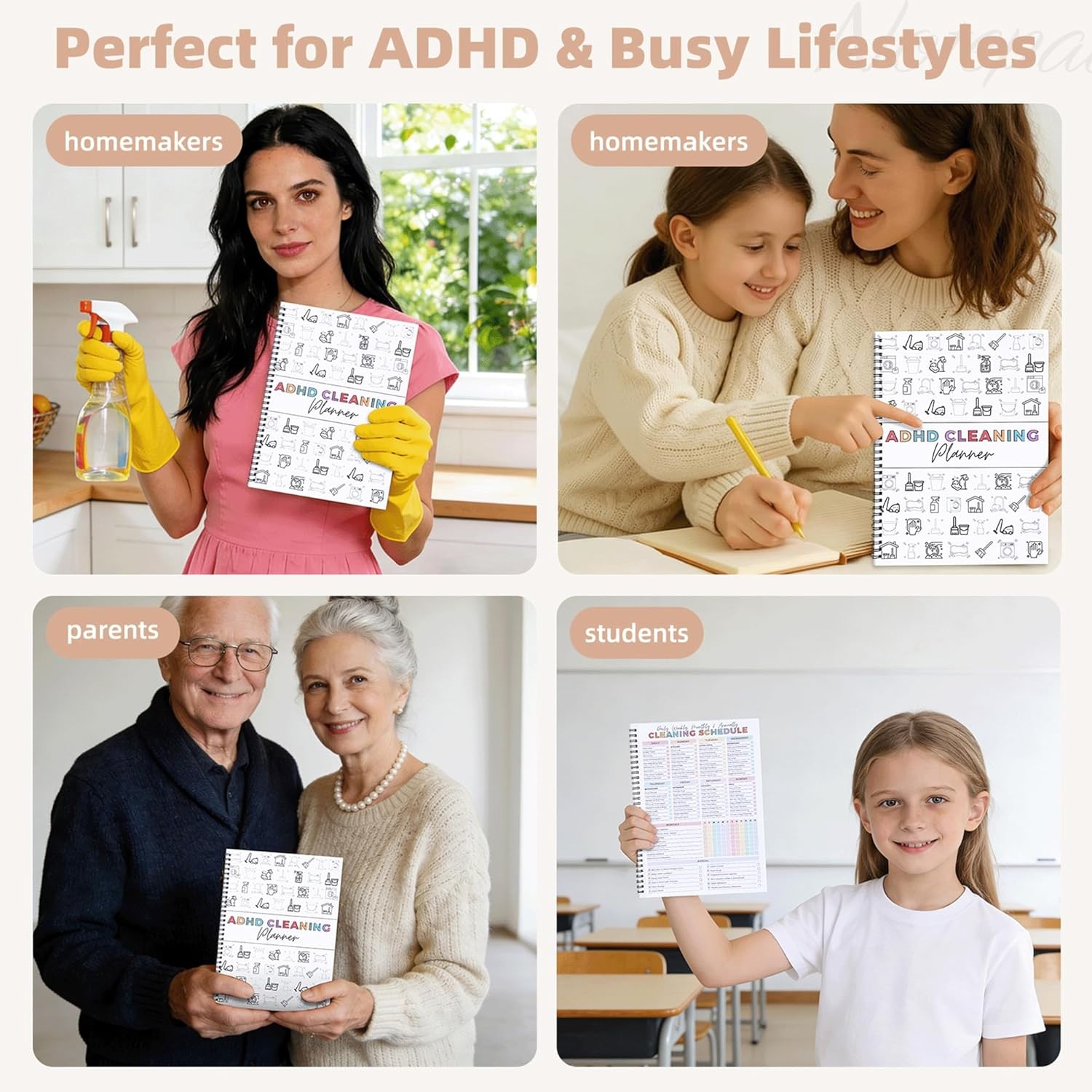 Adults Adhd Cleaning Planner, Editable Adhd Cleaning and Organizing Planner DIY