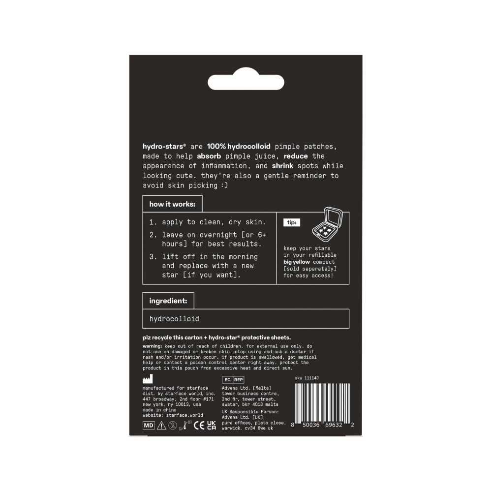 Starface World Starface Black Star Big Pack Hydrocolloid Pimple Patches Absorb