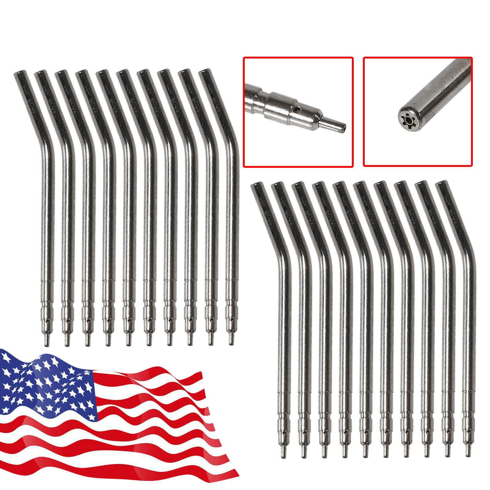 Metal Alloy Nozzles Tips Tubes for Dental Air Water Spray Triple Way Syringe xl