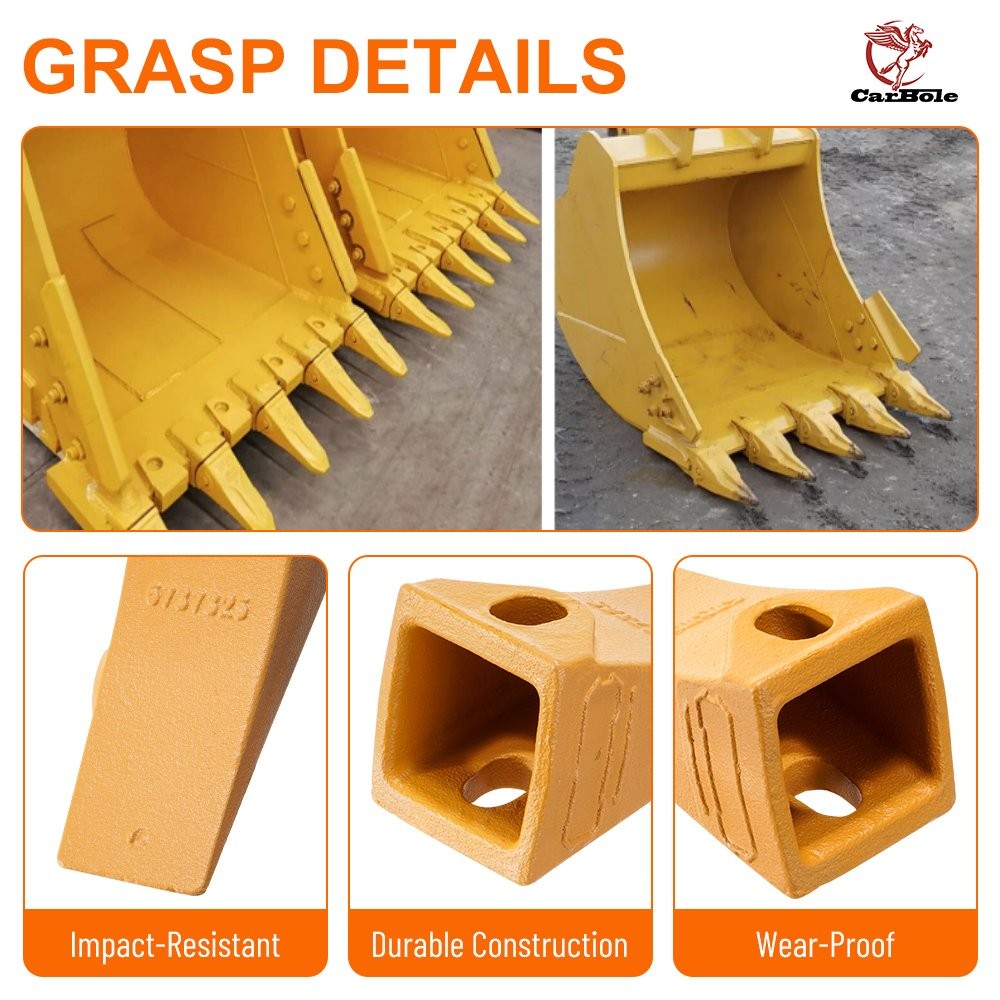 6737325 5Kit Bucket Teeth with 6737326 Flexpins for Bobcat Style Mini Excavator