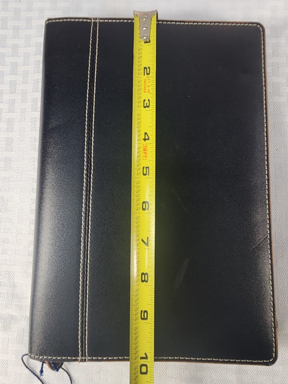 Baekgaard Rare Black Leather Zip Around Organizer Agenda Portfolio 10” X 7” NEW!